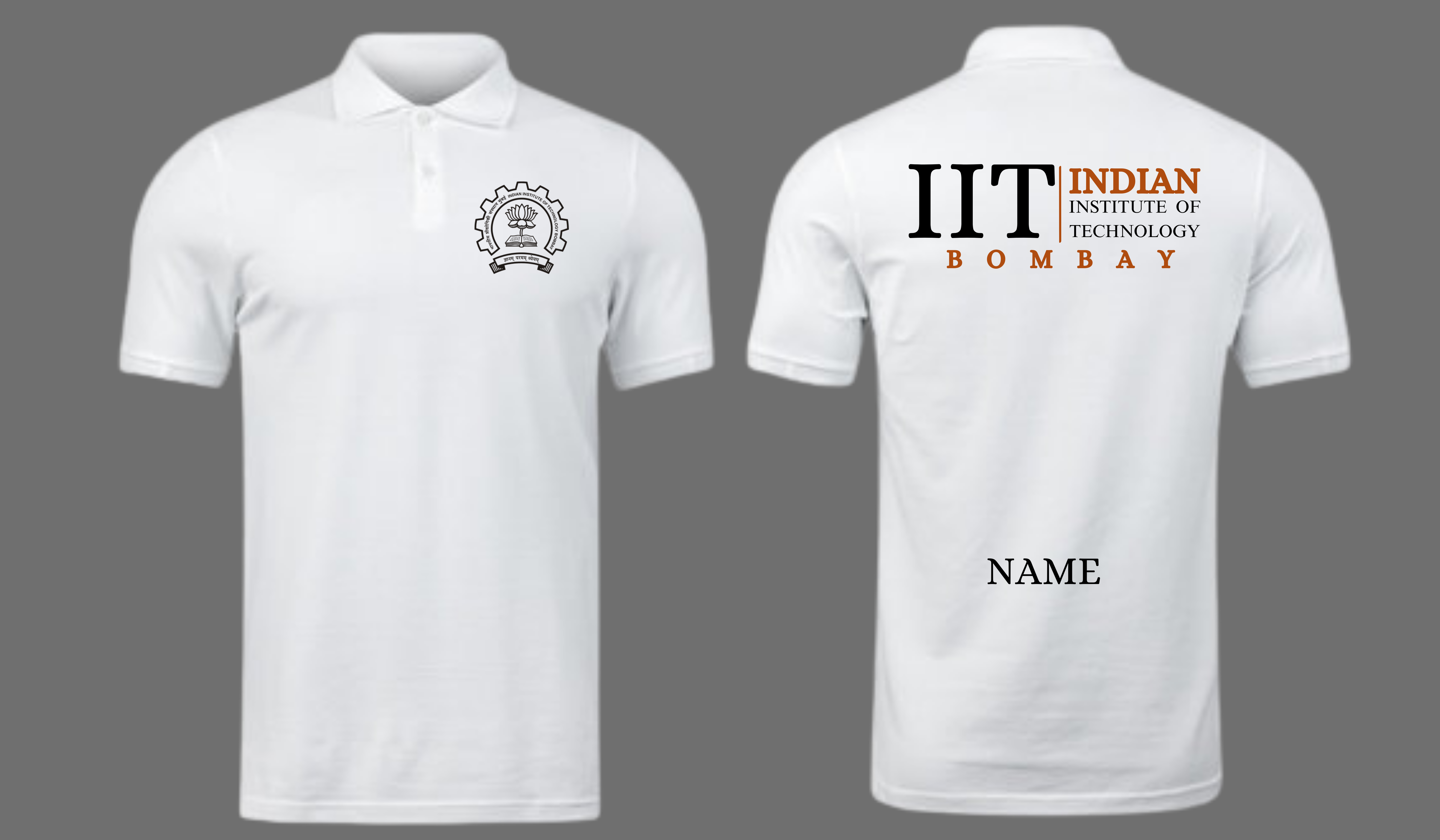 IIT BOMBAY Polo T-SHIRT Classic Design 2 ( CampusCart Design )