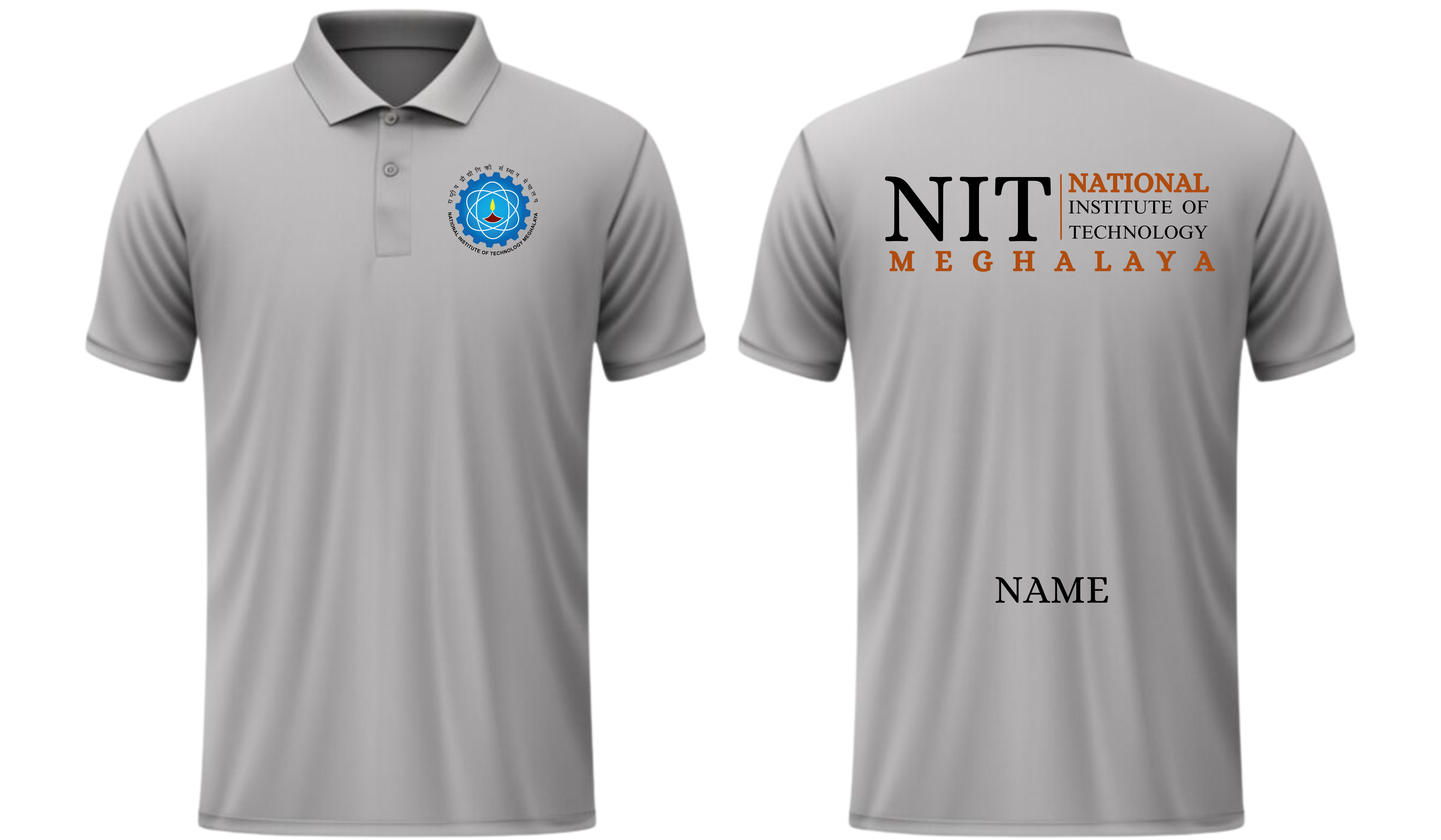 NIT Meghalaya POLO T-SHIRT Classic Design 2 ( Ak design )
