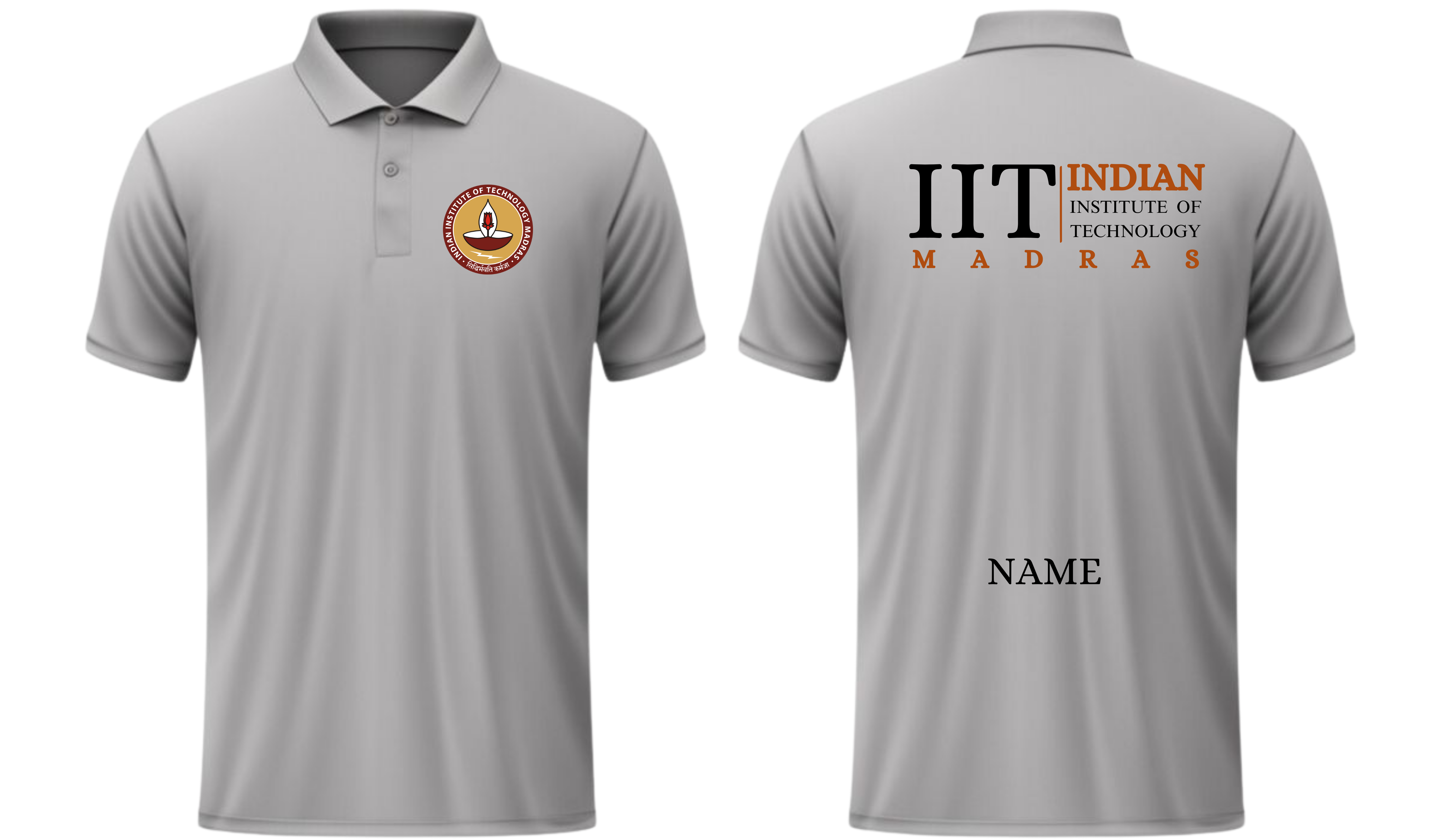 IIT MADRAS POLO T-SHIRT Classic Design 2 ( Ak design )