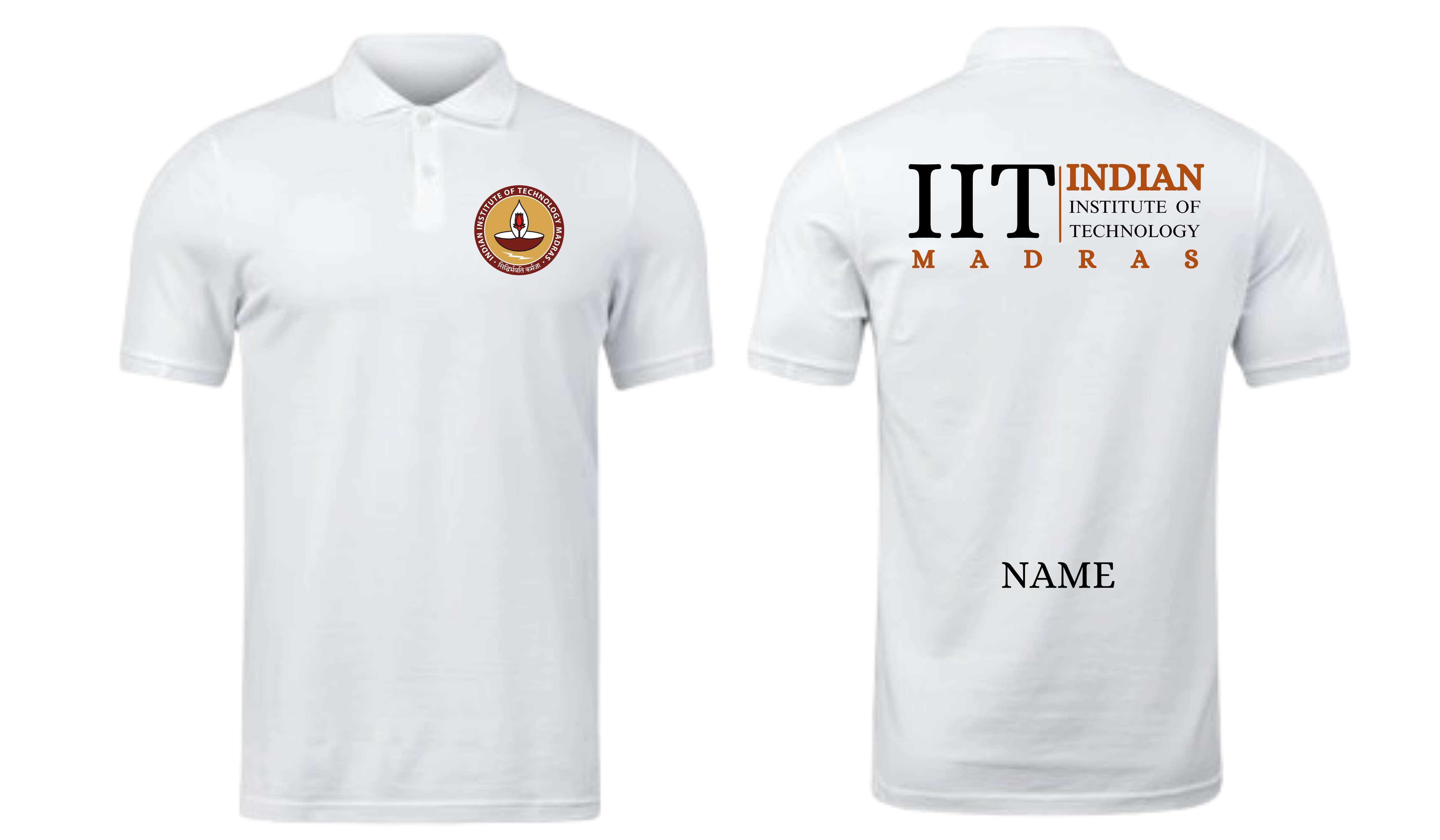 IIT MADRAS POLO T-SHIRT Classic Design 2 ( Ak design )