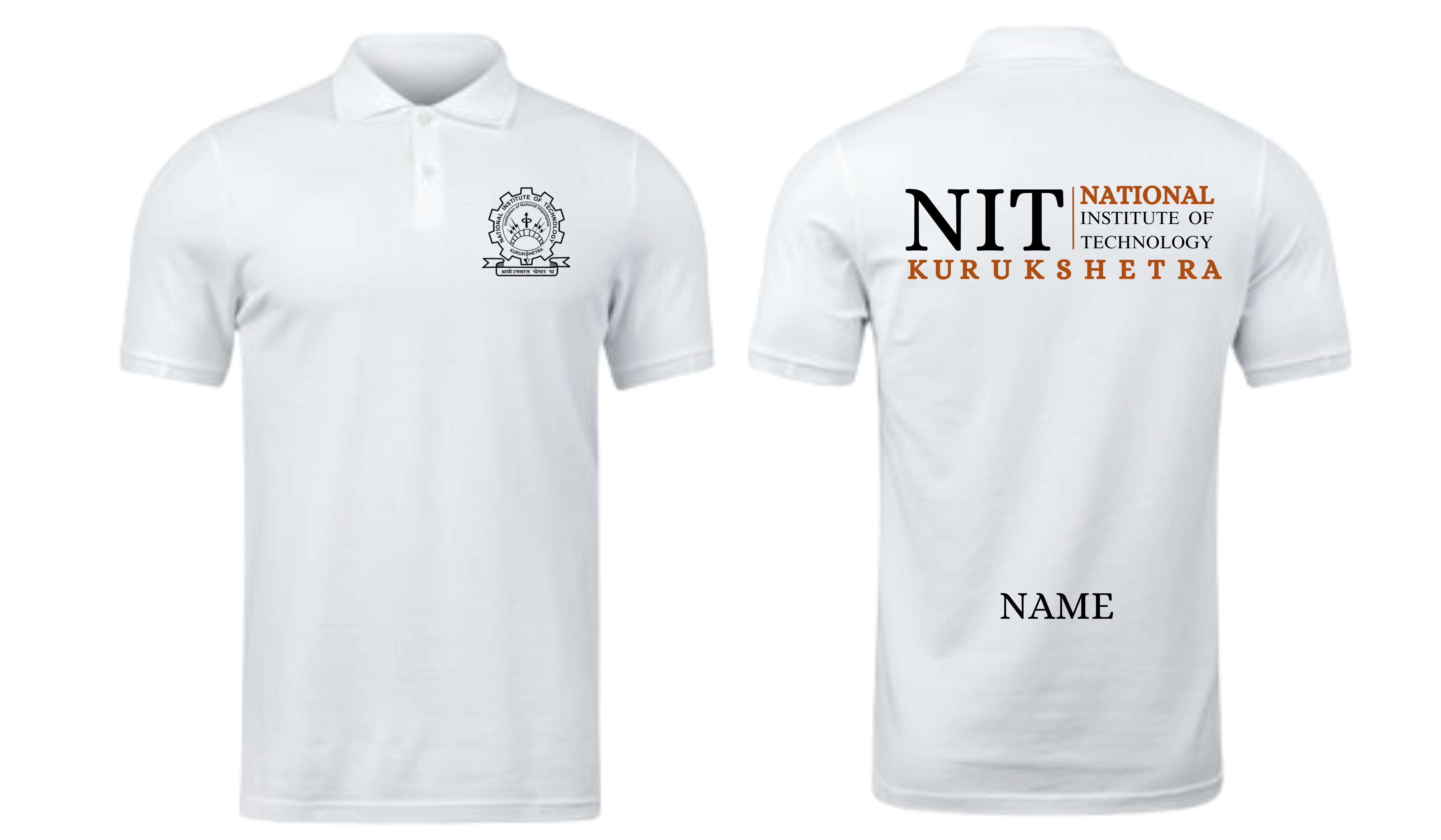 NIT Kurukshetra POLO T-SHIRT Classic Design 2 ( Ak design )