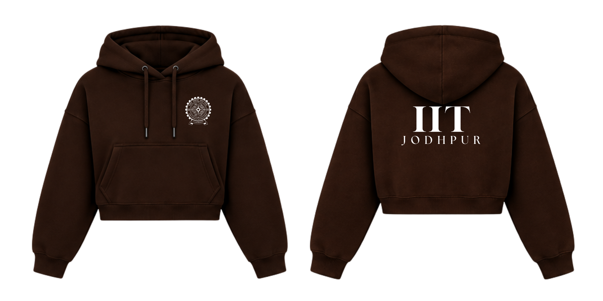IIT JODHPUR Crop Hoodies Design 3A