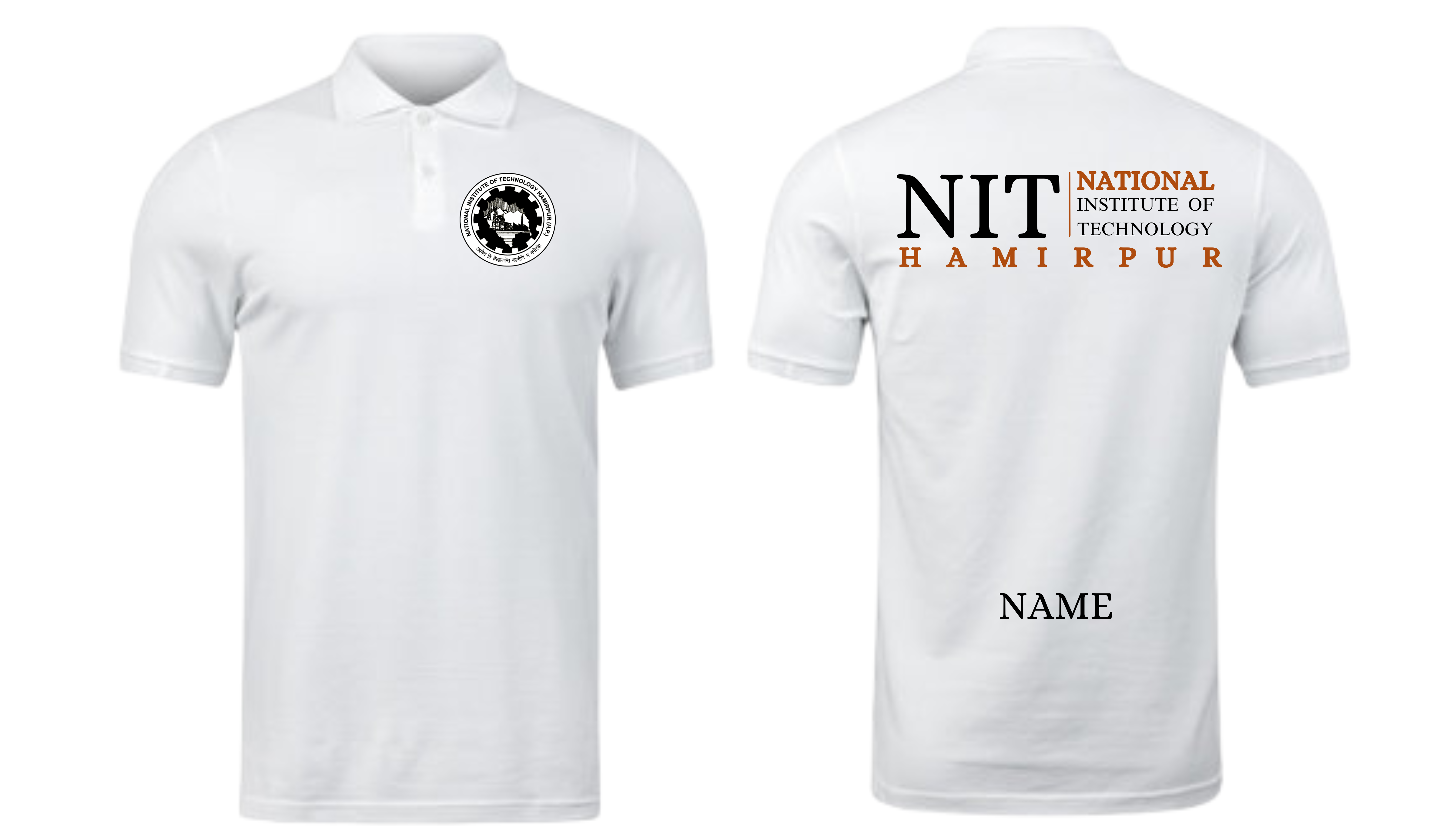 NIT Hamirpur POLO T-SHIRT Classic Design 2 ( Ak design )