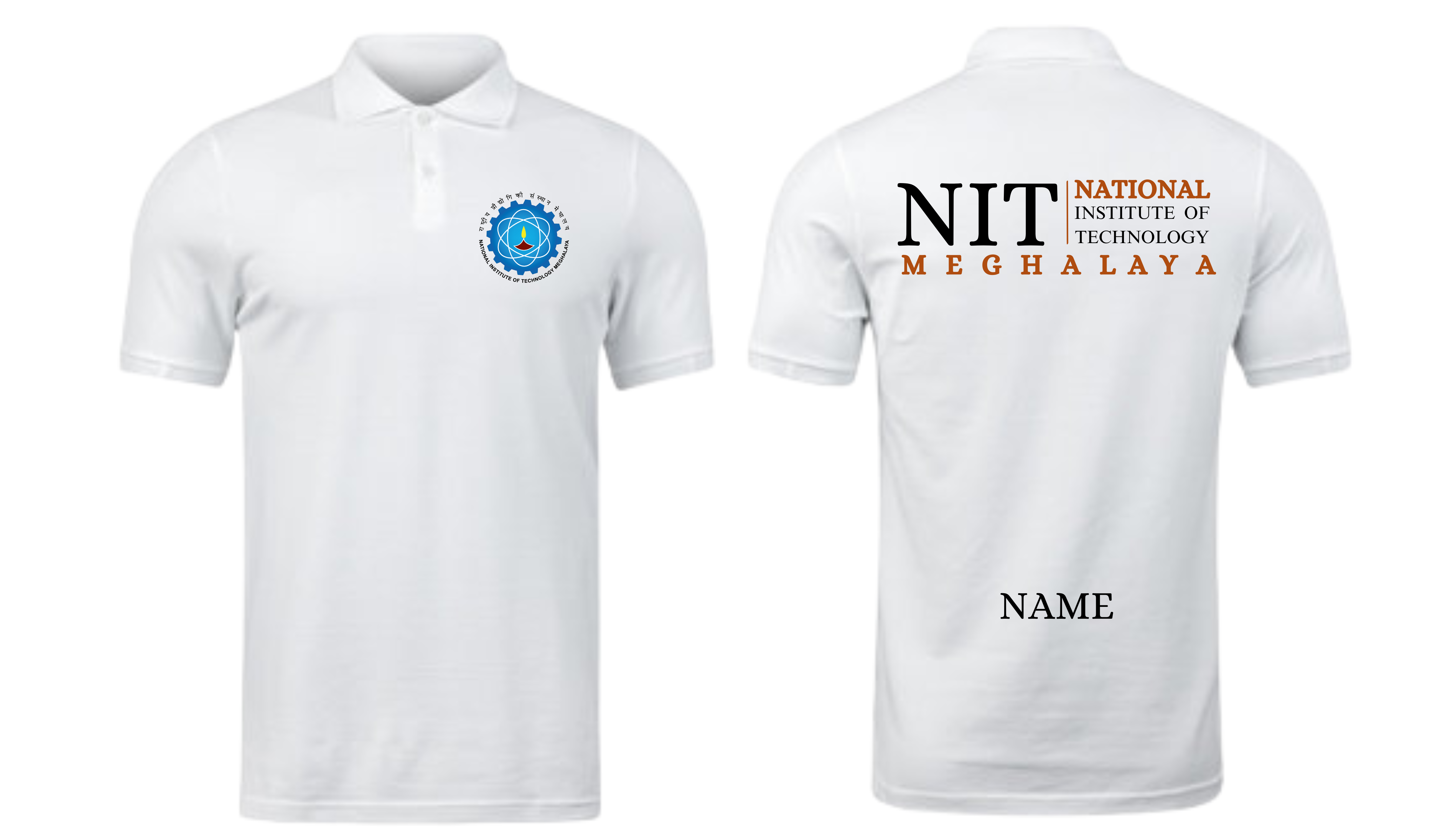 NIT Meghalaya POLO T-SHIRT Classic Design 2 ( Ak design )
