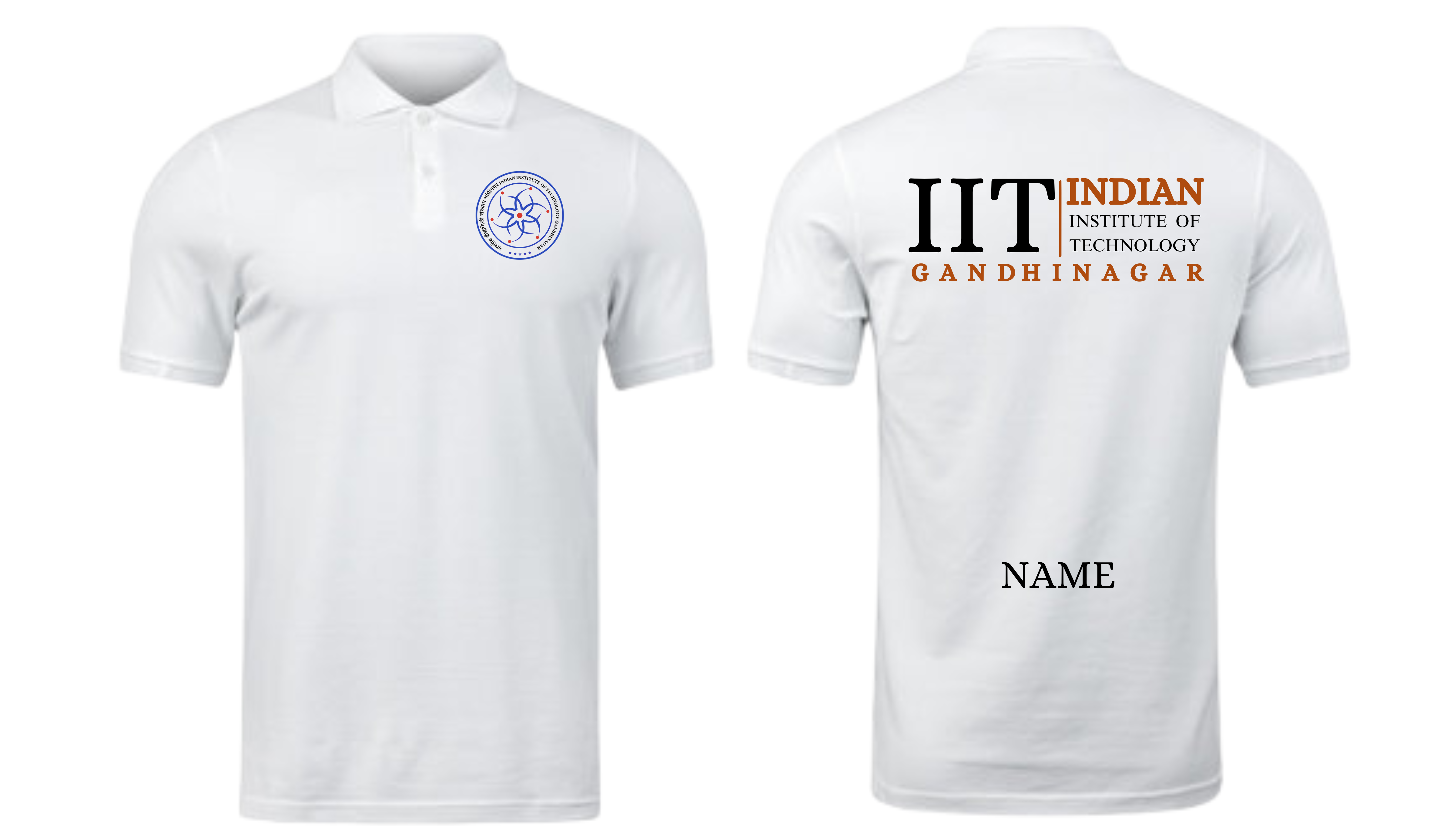 IIT Gandhinagar POLO T-SHIRT Classic Design 2 ( Ak design )