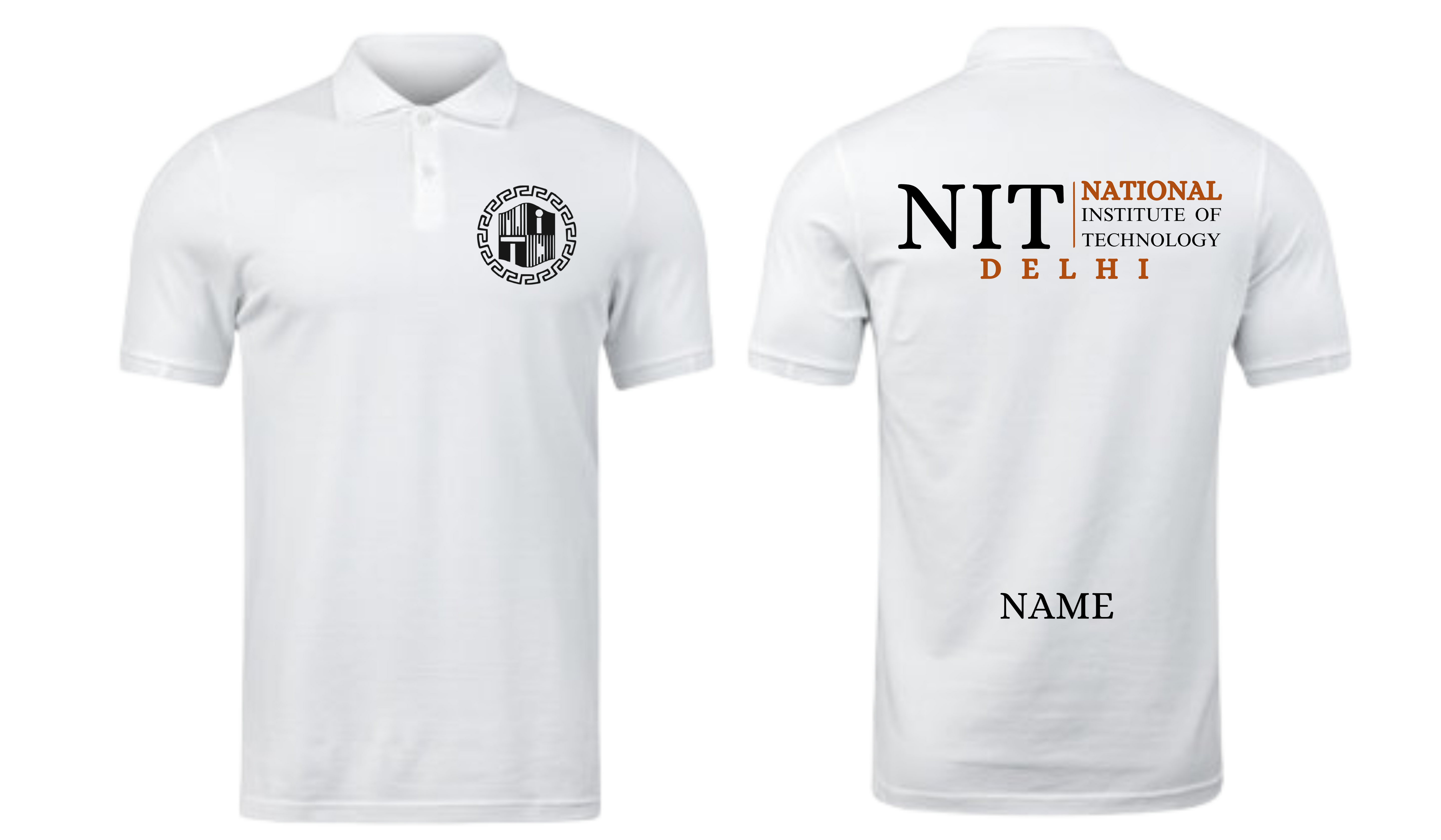 NIT DELHI POLO T-SHIRT Classic Design 2 ( Ak design )