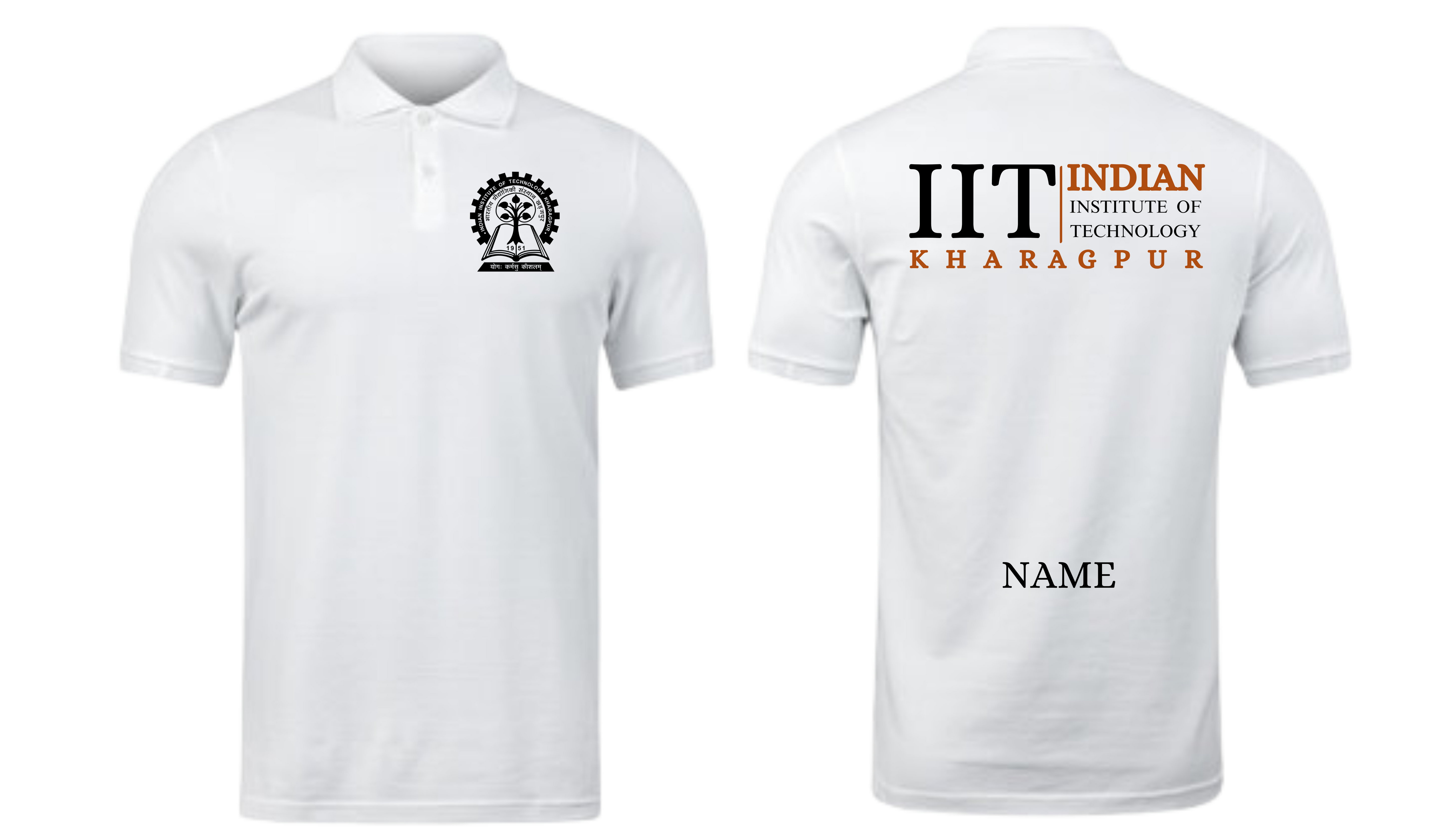 IIT Kharagpur POLO T-SHIRT Classic Design 2 ( Ak design )