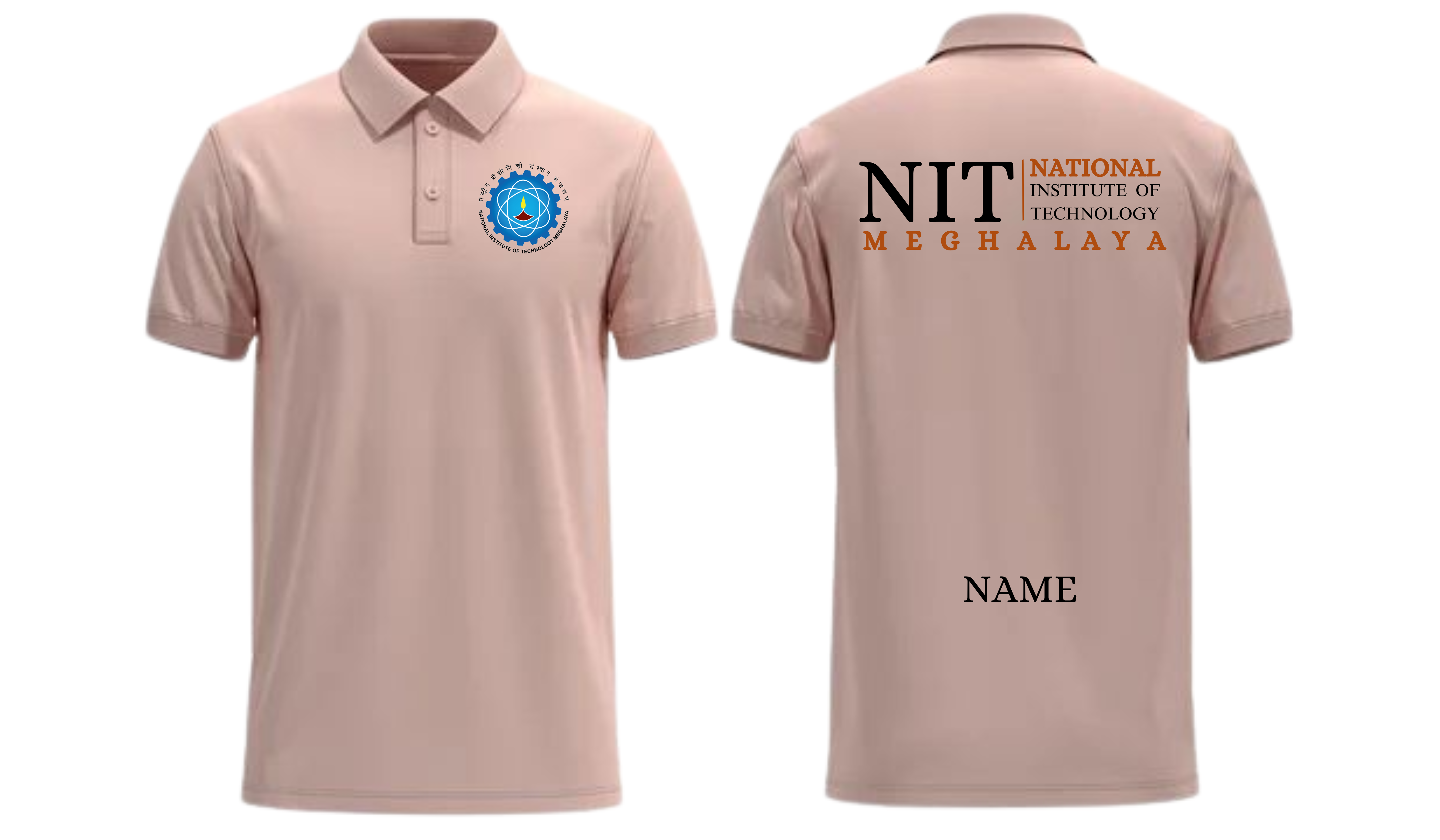 NIT Meghalaya POLO T-SHIRT Classic Design 2 ( Ak design )