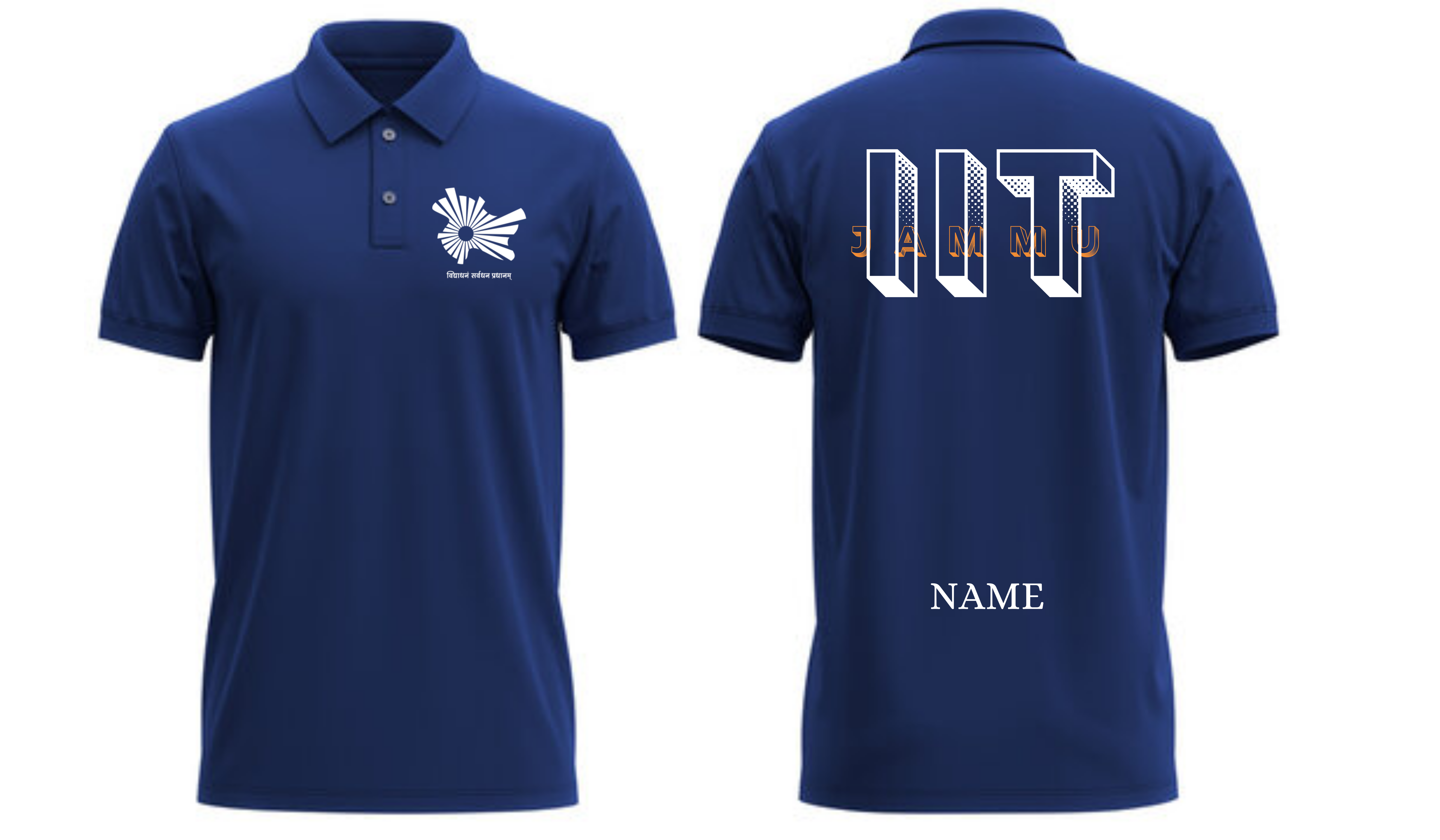 IIT Jammu Polo T-SHIRT BOLD HALFTONE Design ( CampusCart Design )