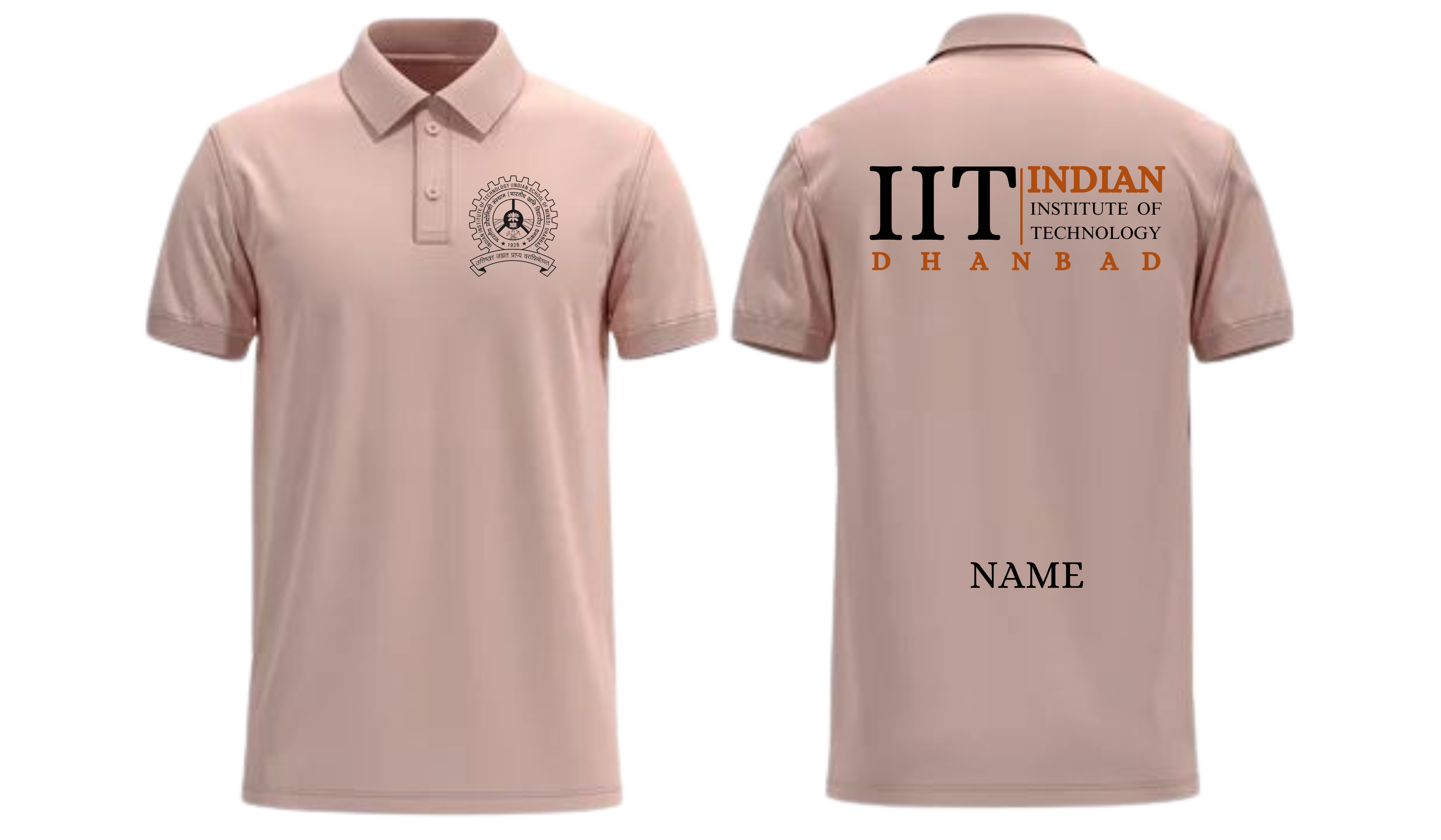 IIT Dhanbad POLO T-SHIRT Classic Design 2 ( Ak design )