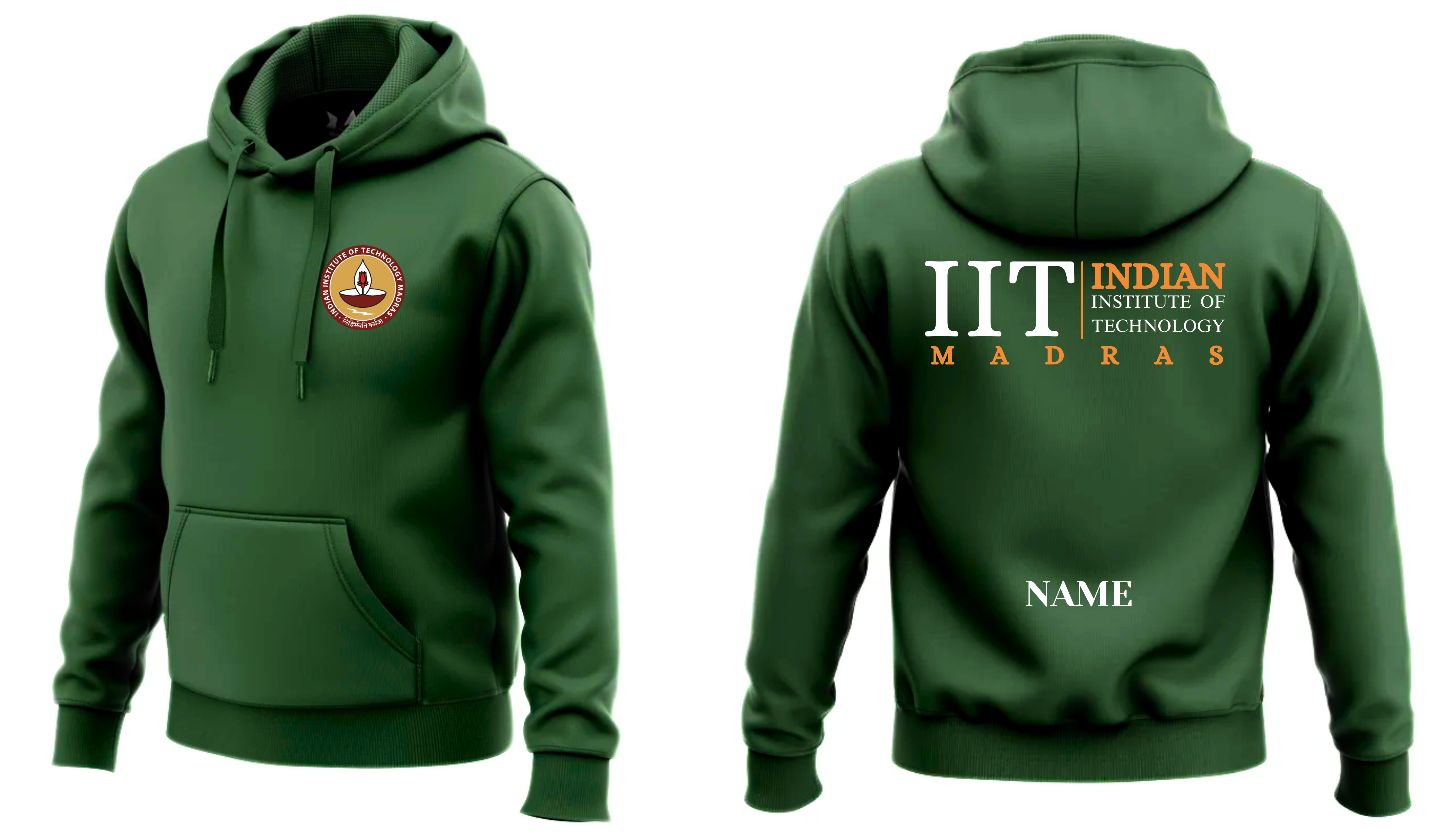 IIT MADRAS Hoodies Classic Design 2 ( Ak Design )