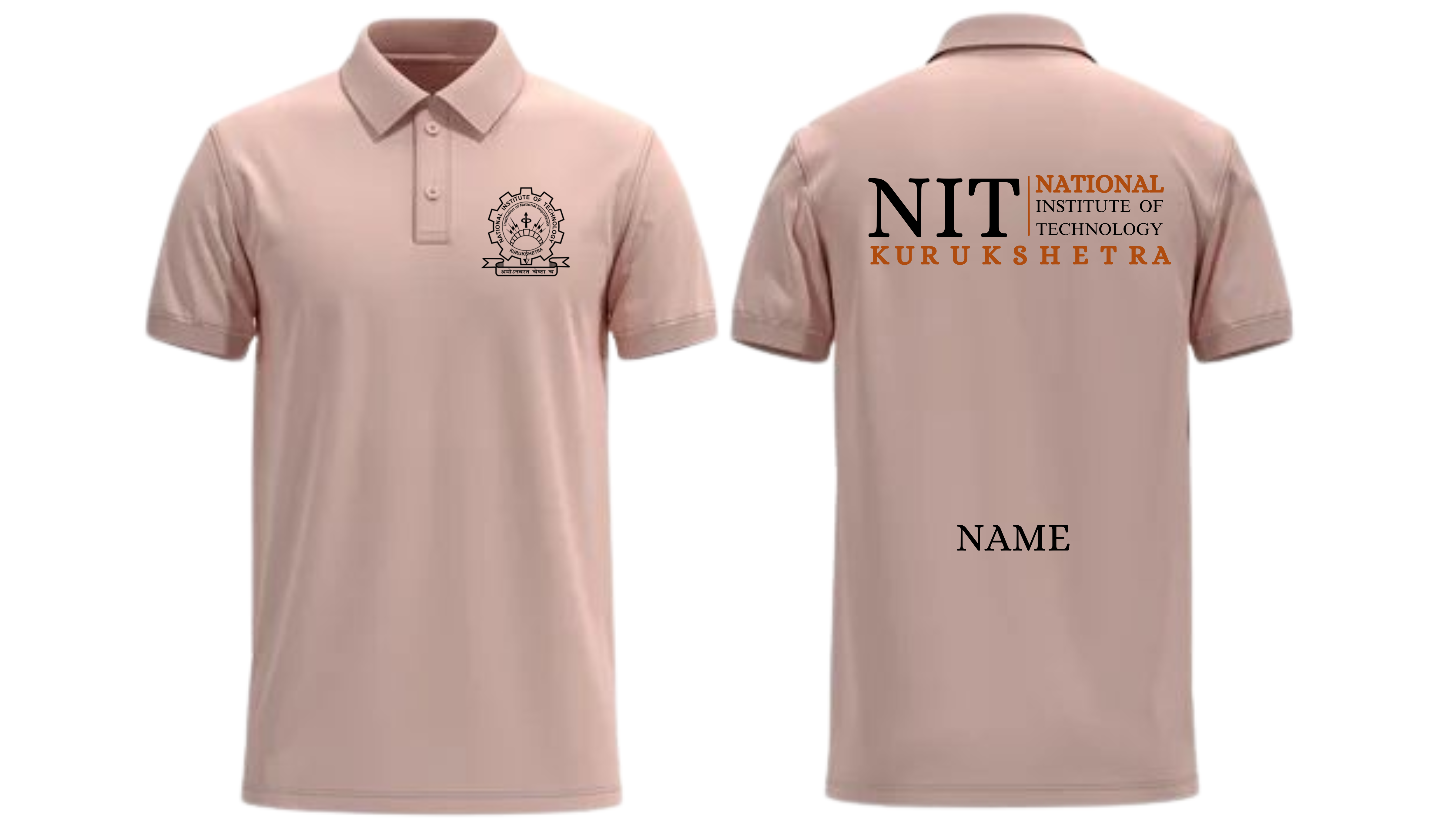 NIT Kurukshetra POLO T-SHIRT Classic Design 2 ( Ak design )