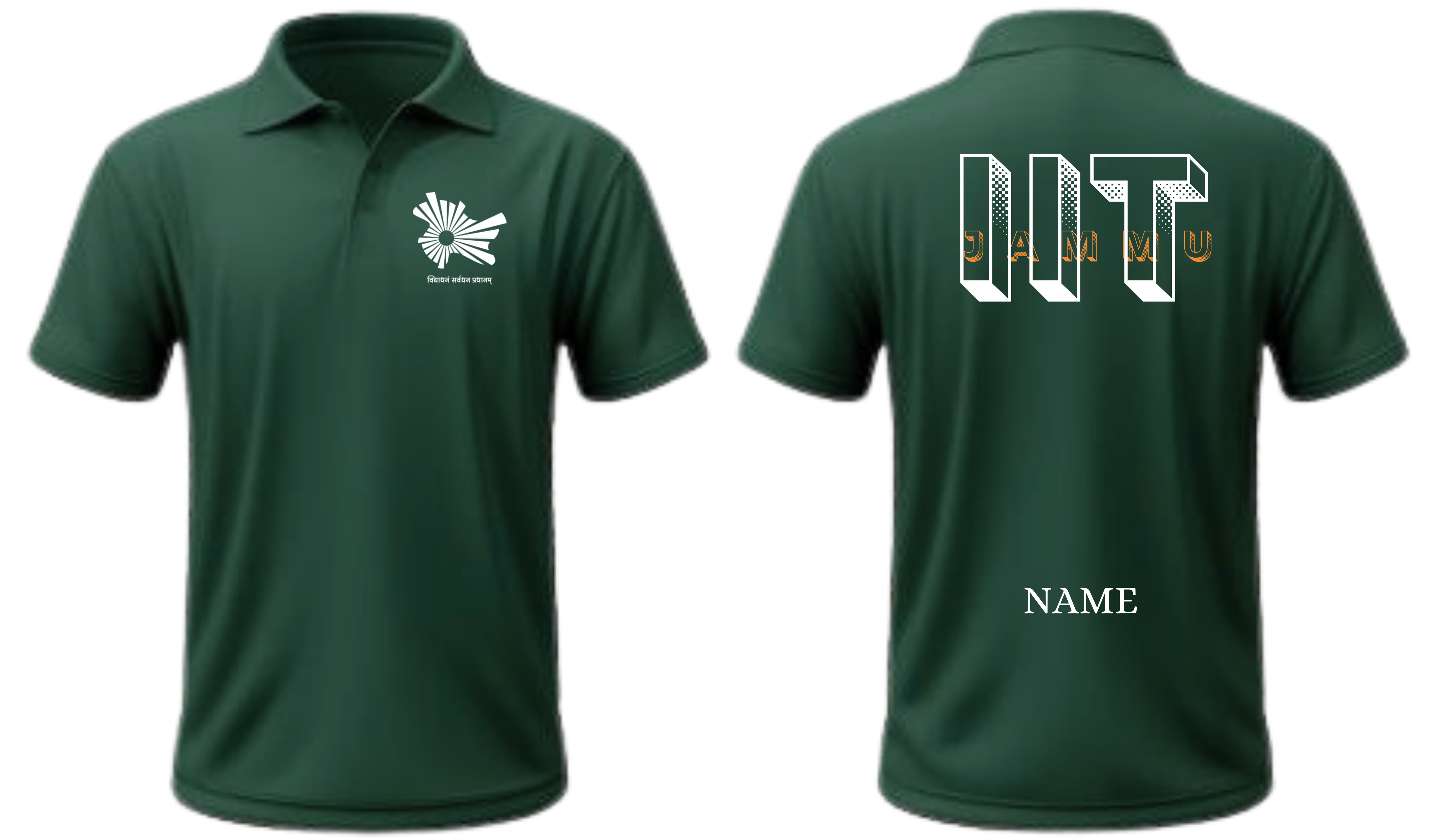 IIT Jammu Polo T-SHIRT BOLD HALFTONE Design ( CampusCart Design )