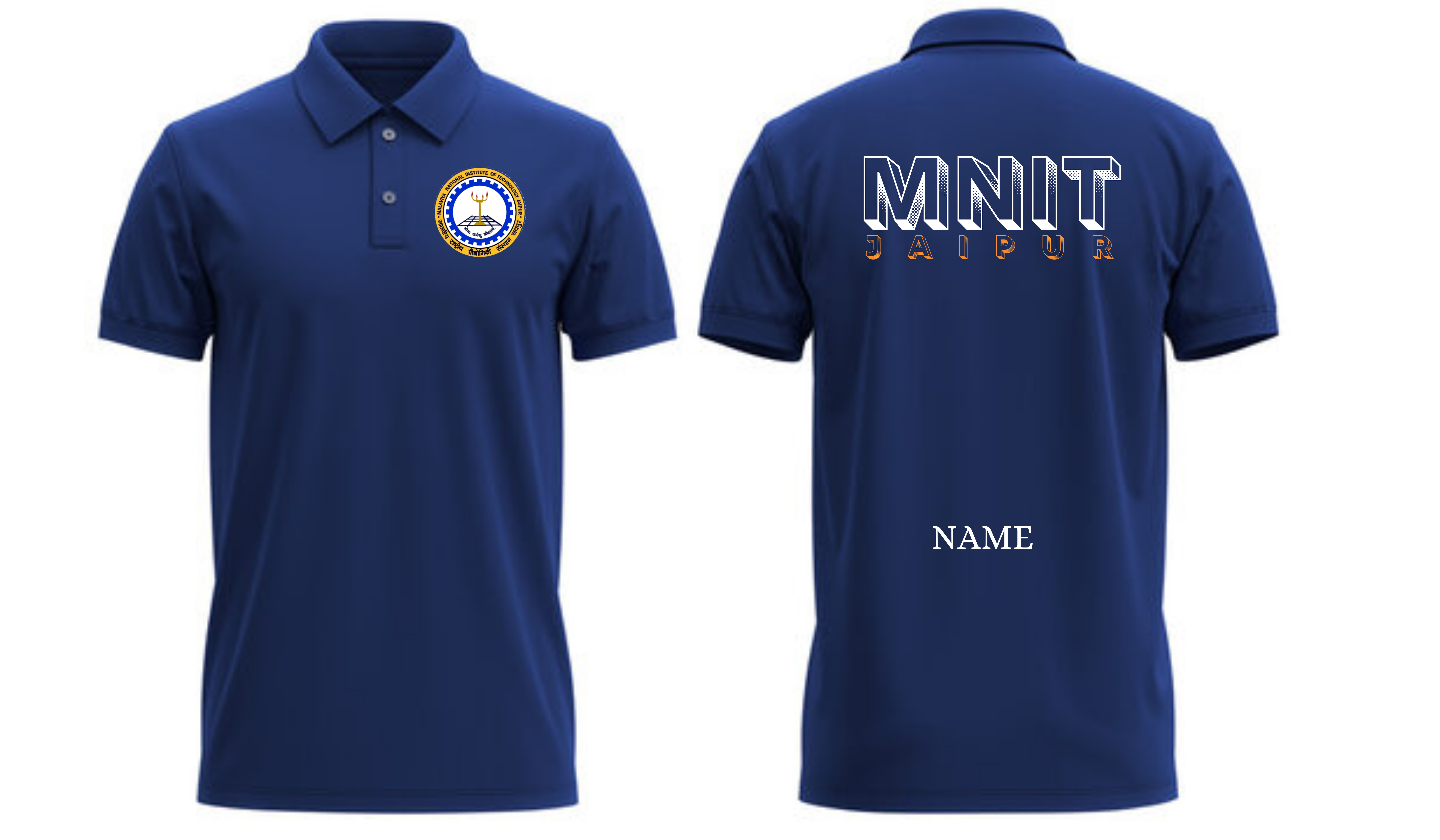 MNIT Jaipur POLO T-SHIRT Bold Halftone Design ( Ak design )