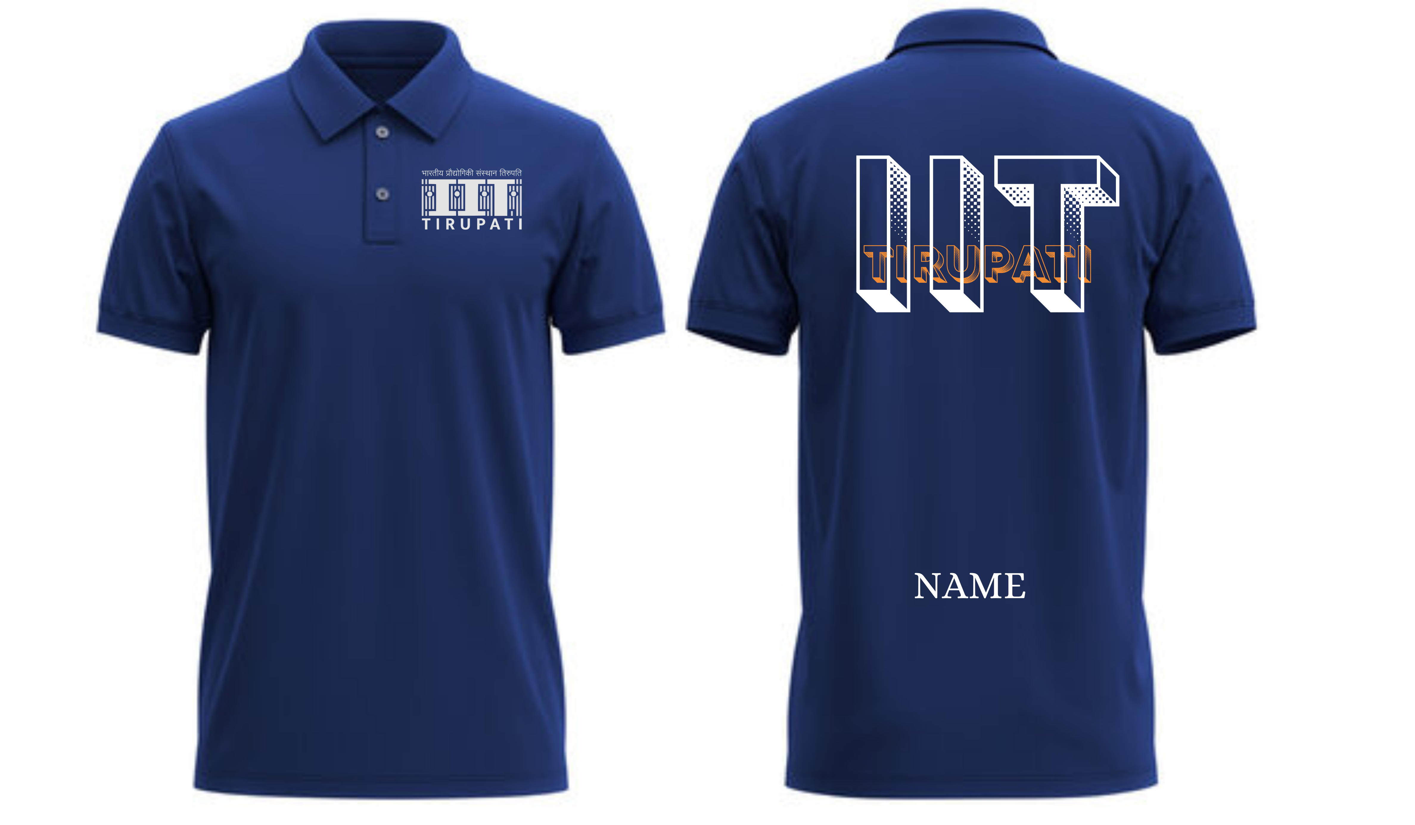 IIT TIRUPATI POLO T-SHIRT Bold Halftone Design ( Ak design )