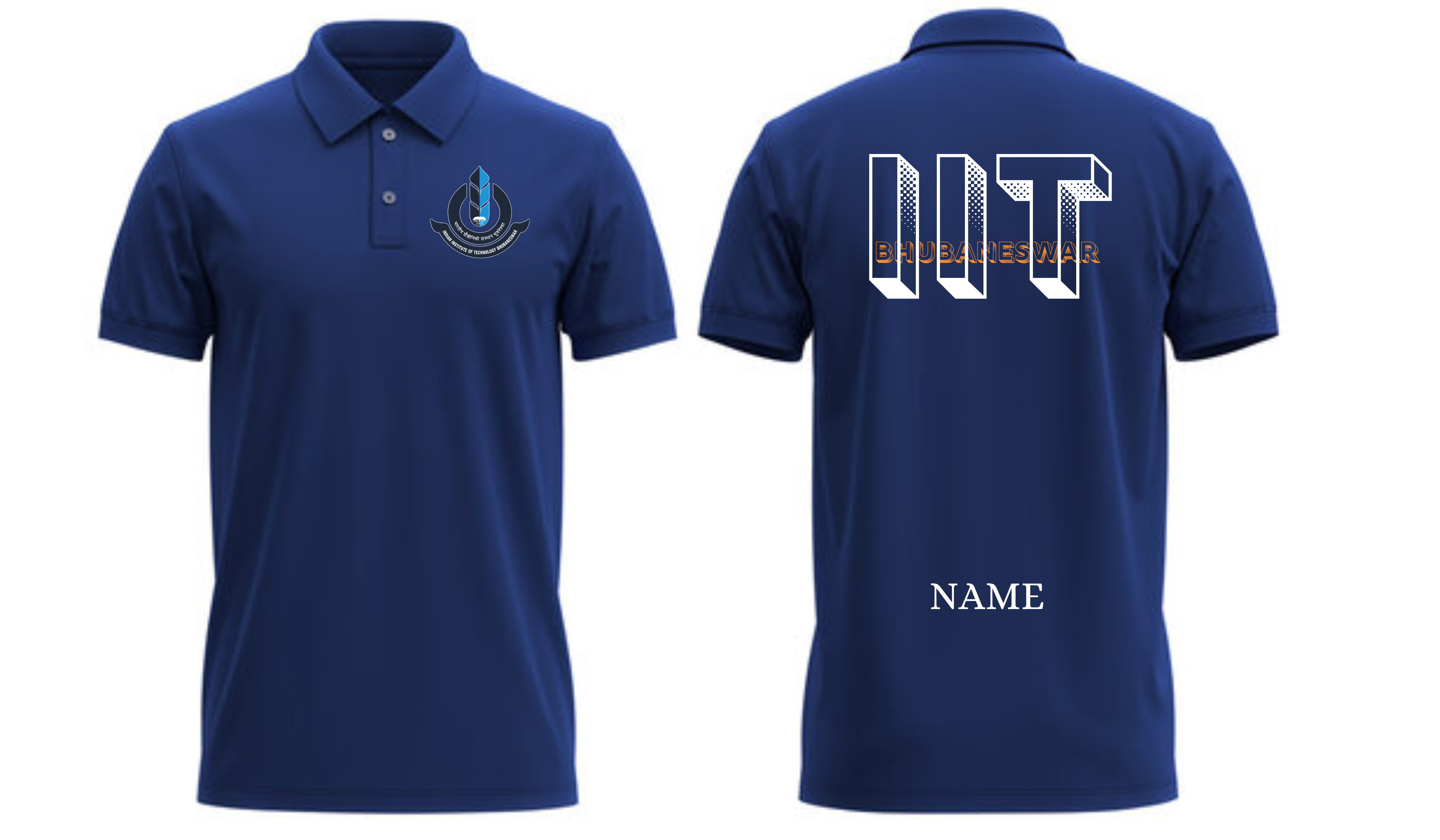 IIT Bhubaneswar POLO T-SHIRT Bold Halftone Design ( Ak design )