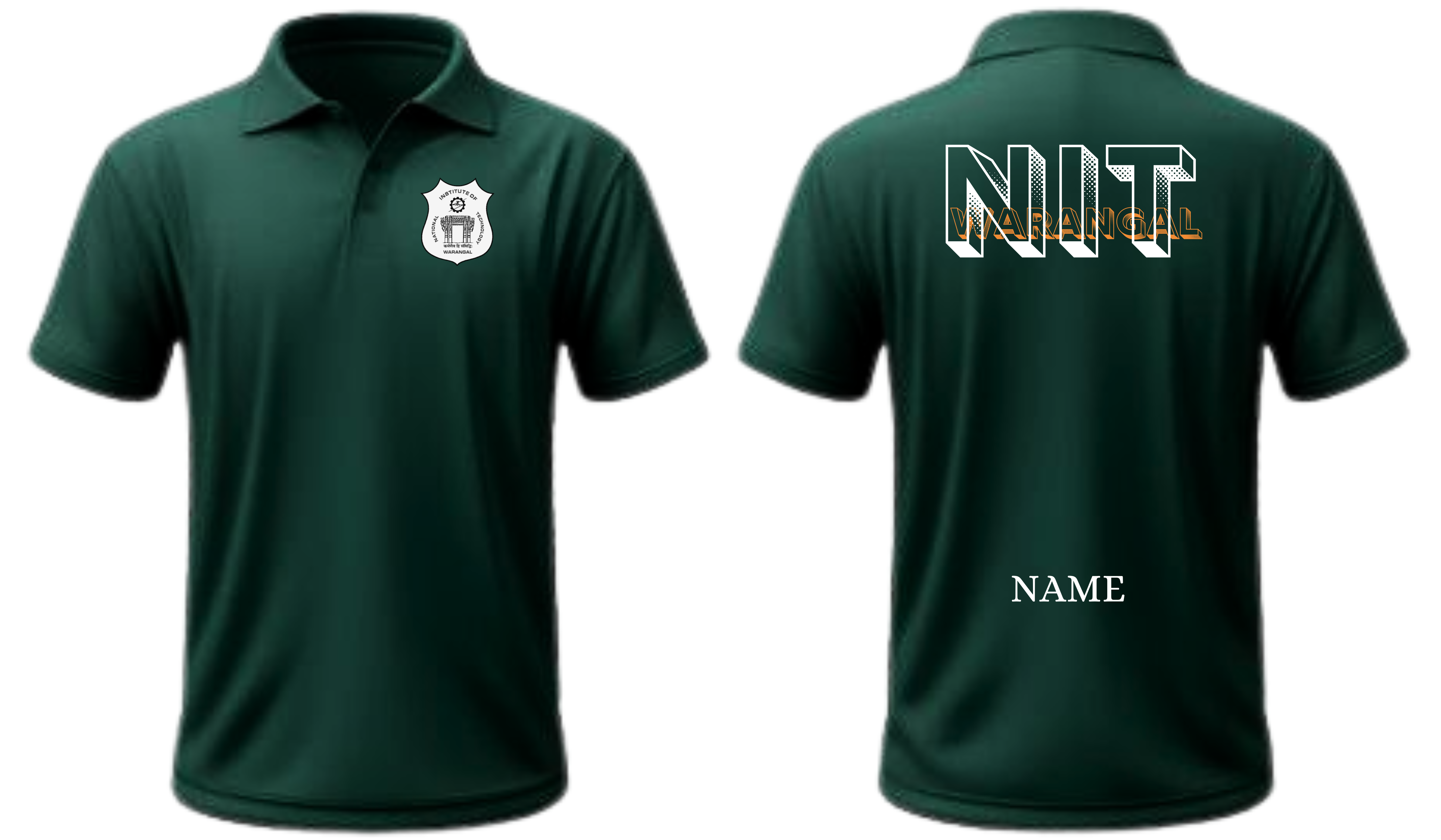NIT Warangal POLO T-SHIRT BOLD Halftone Design ( Ak design )