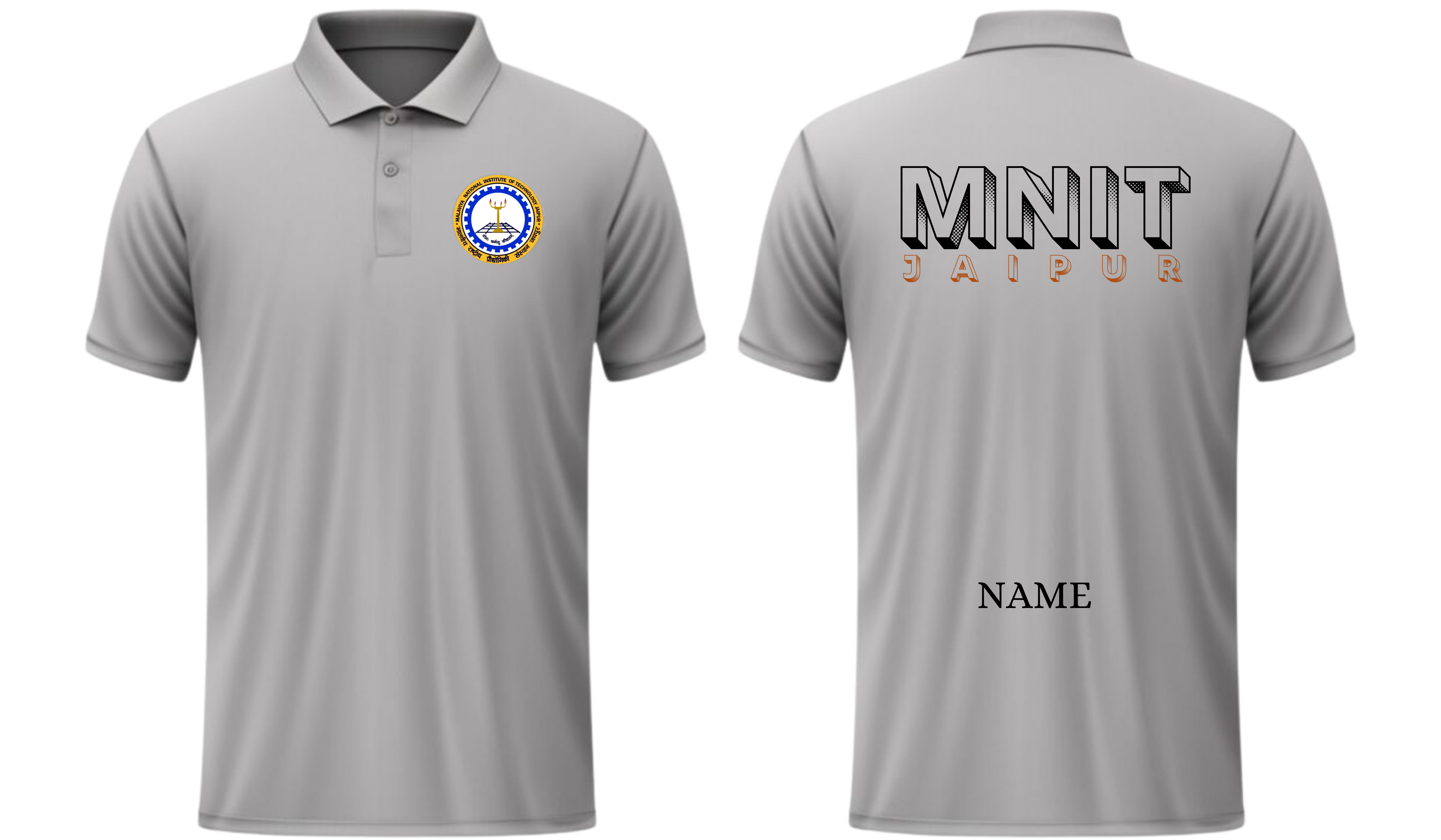 MNIT Jaipur POLO T-SHIRT Bold Halftone Design ( Ak design )