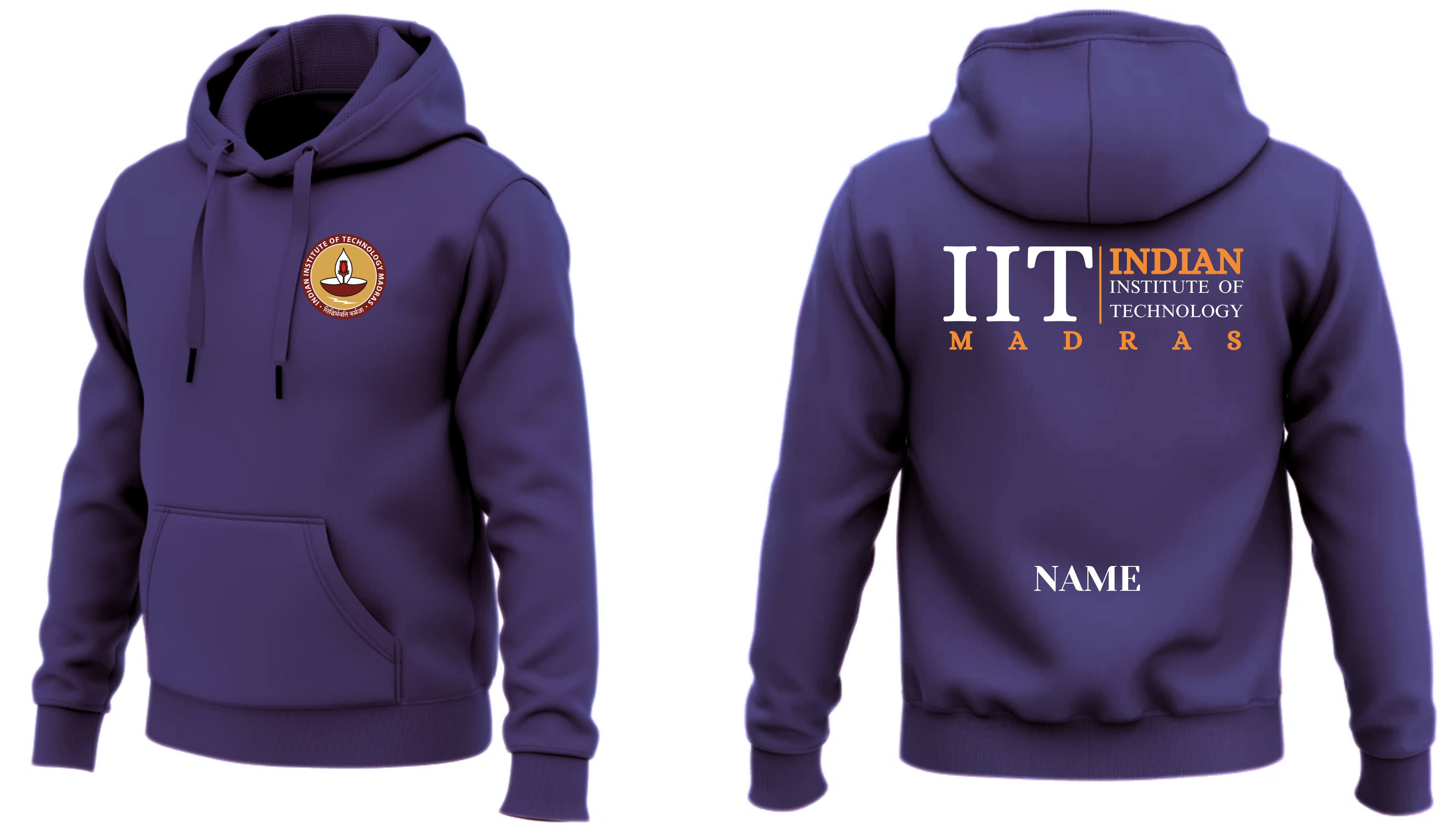 IIT MADRAS Hoodies Classic Design 2 ( Ak Design )