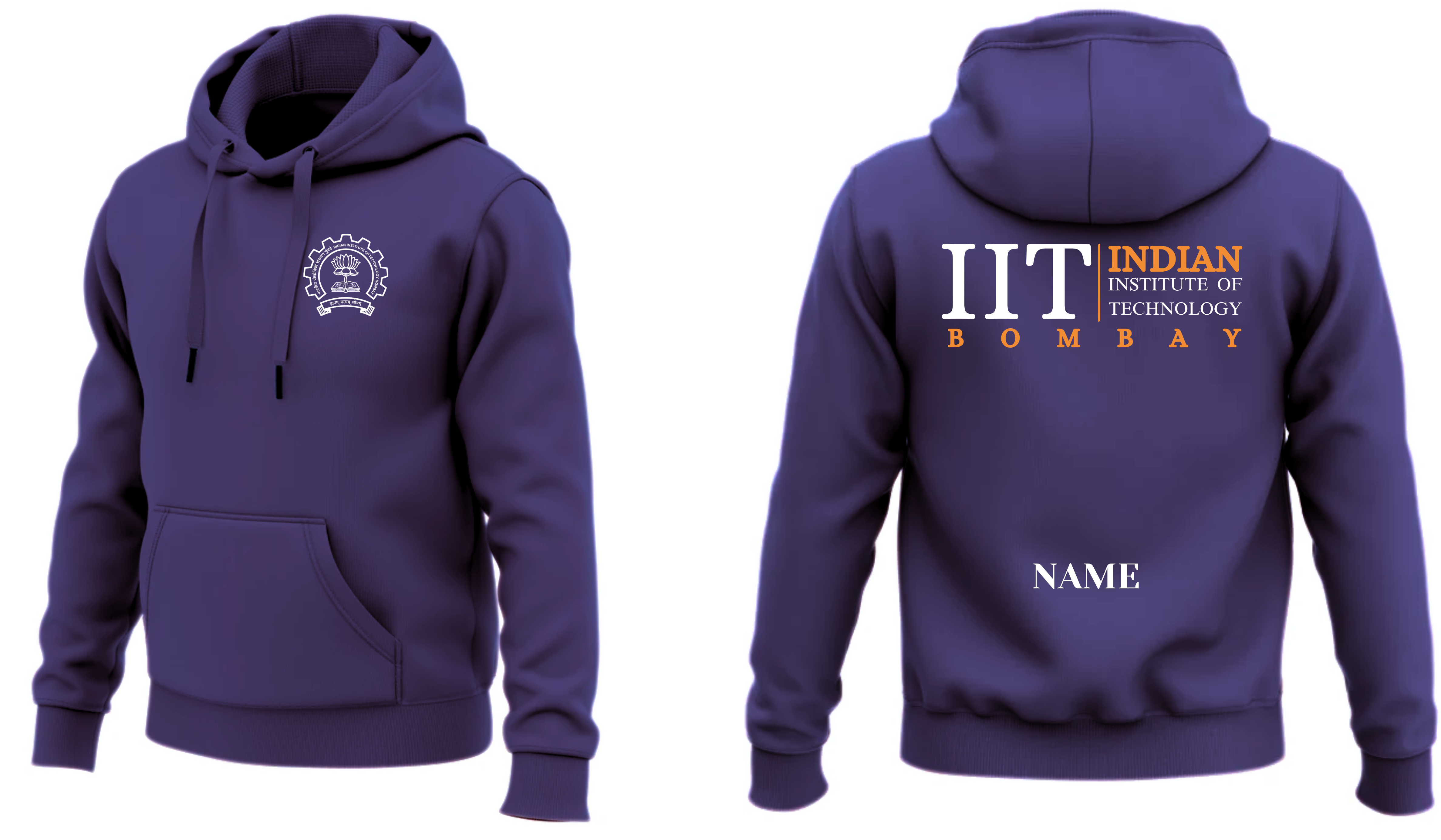 IIT BOMBAY Hoodies Classic Design 2 ( Ak Design )
