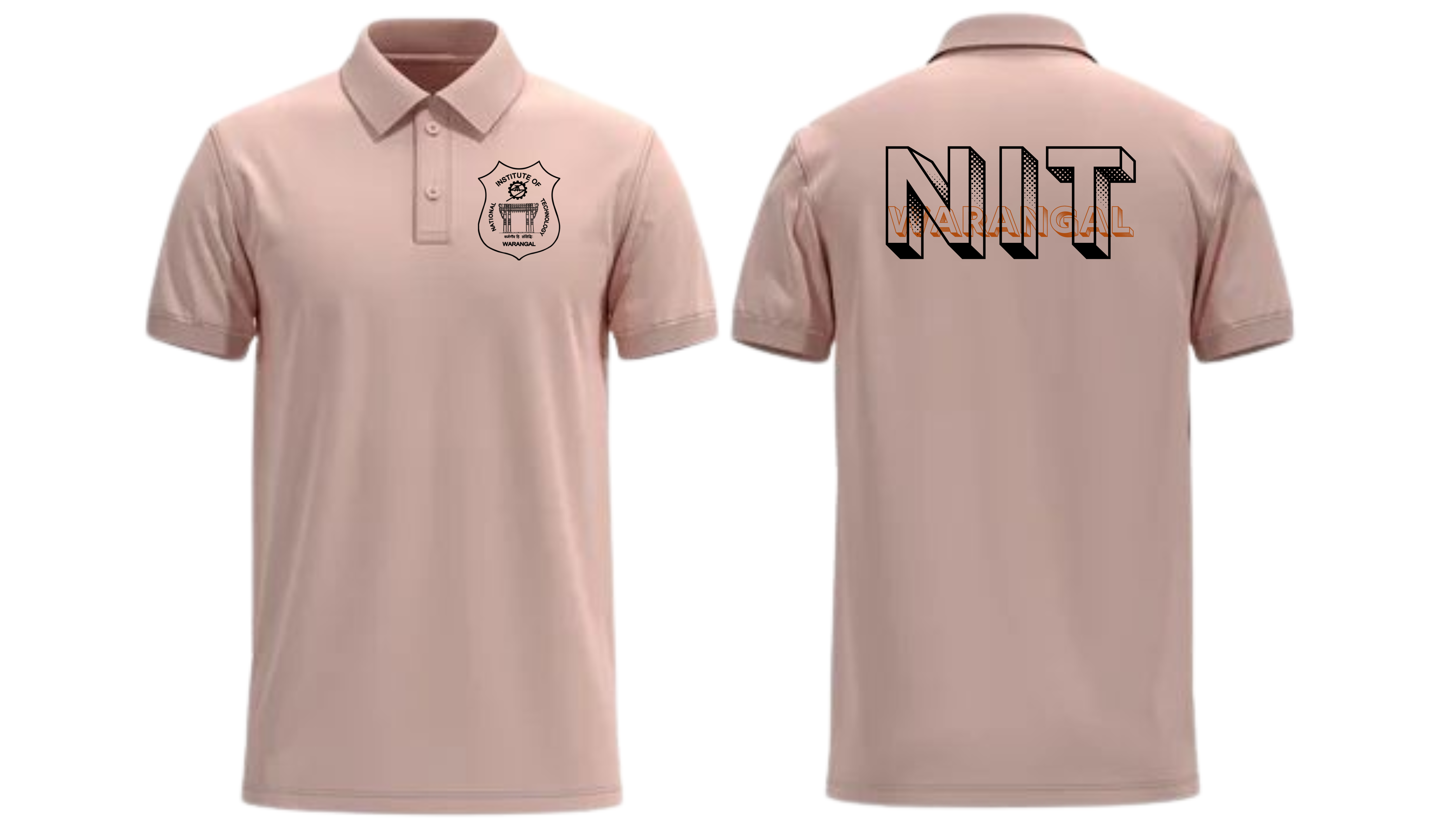 NIT Warangal POLO T-SHIRT BOLD Halftone Design ( Ak design )