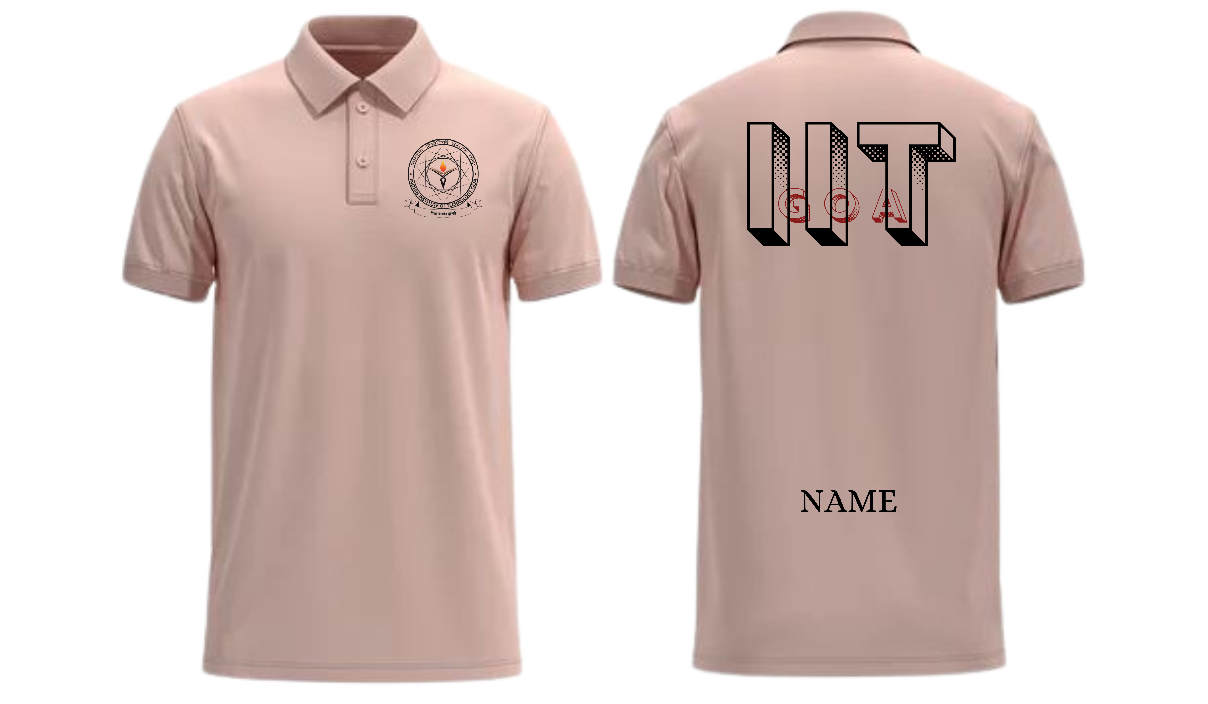 IIT GOA POLO T-SHIRT Bold Halftone Design ( Ak design )