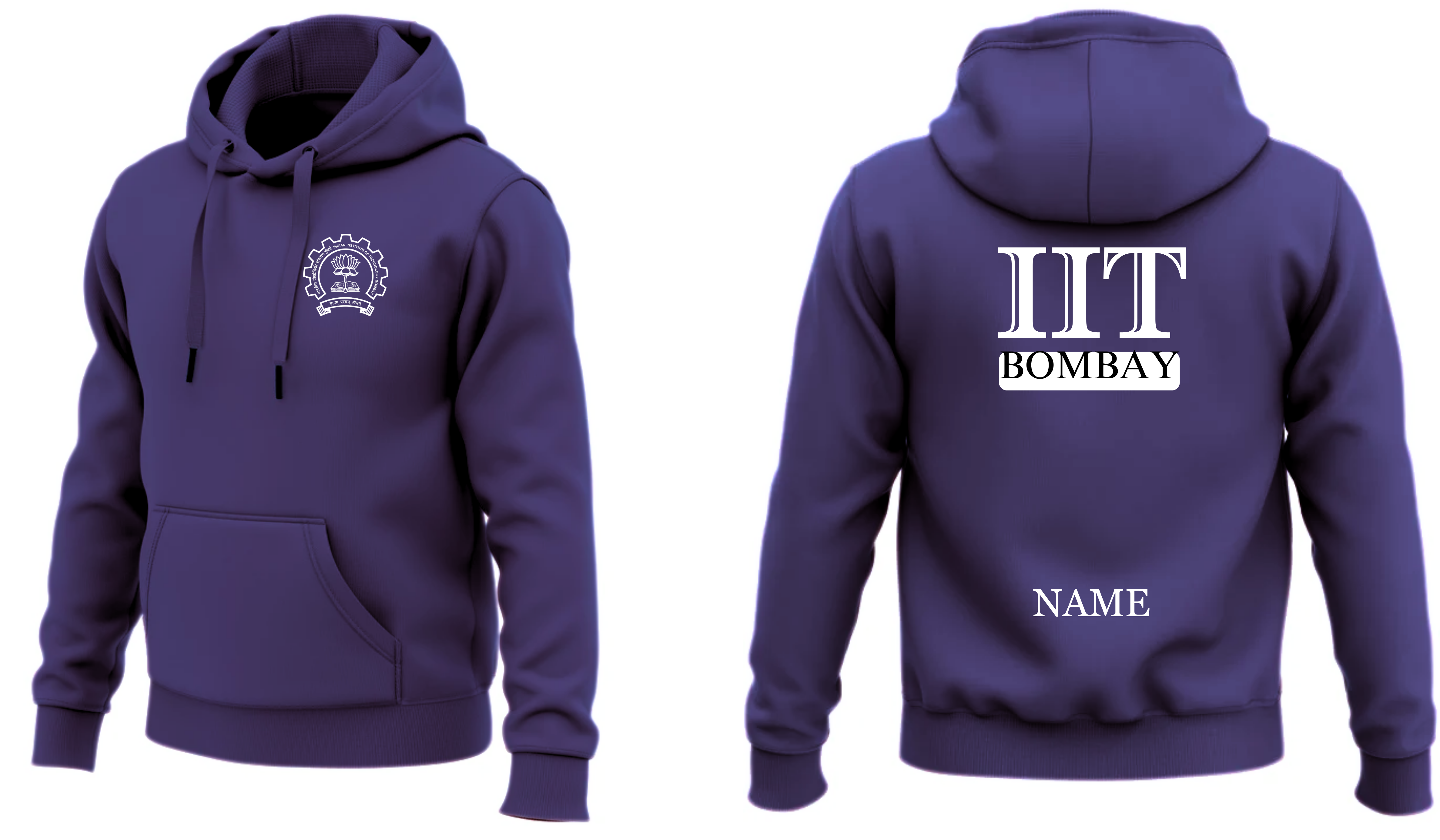 IIT BOMBAY Hoodies Classic Design 3 ( Ak Design )