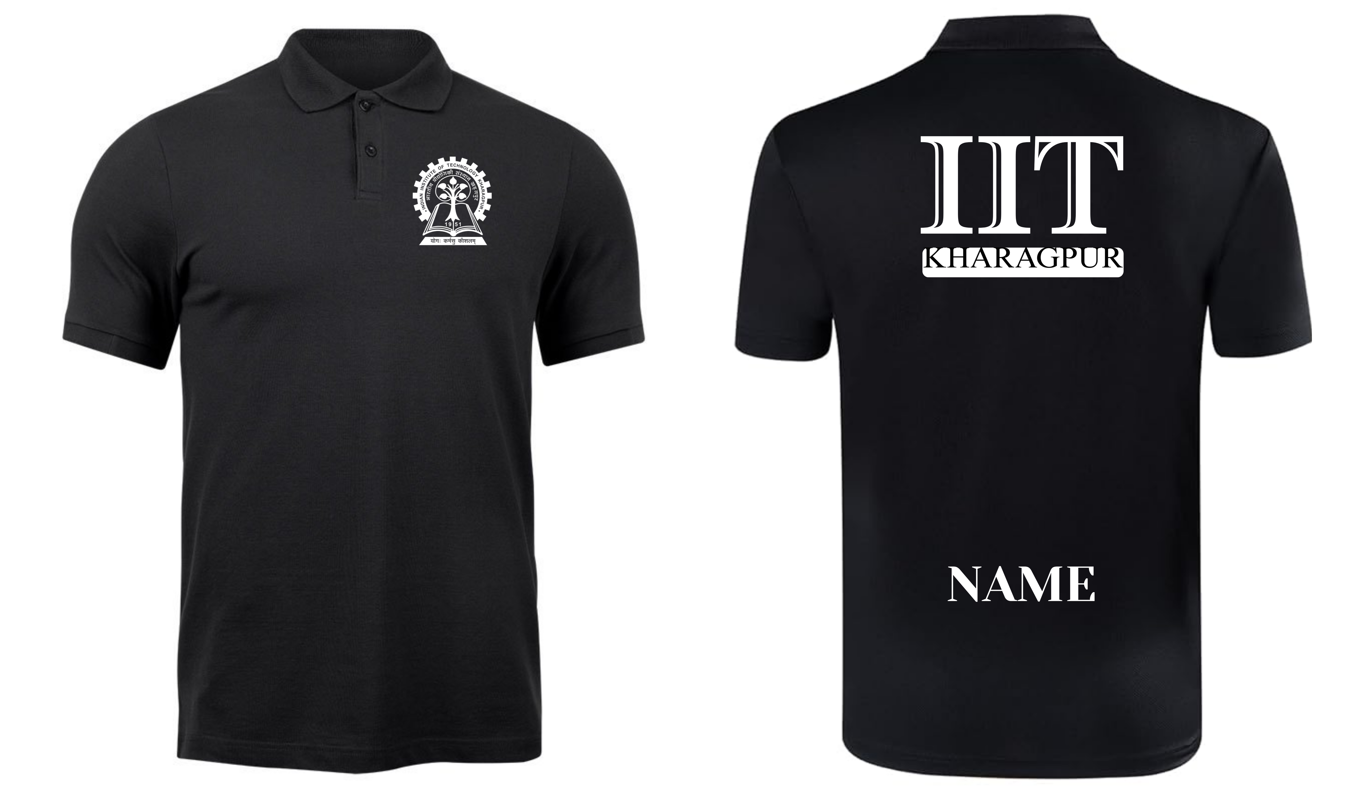 IIT Kharagpur POLO T-SHIRT ITC Century handtooled Design ( Ak design )