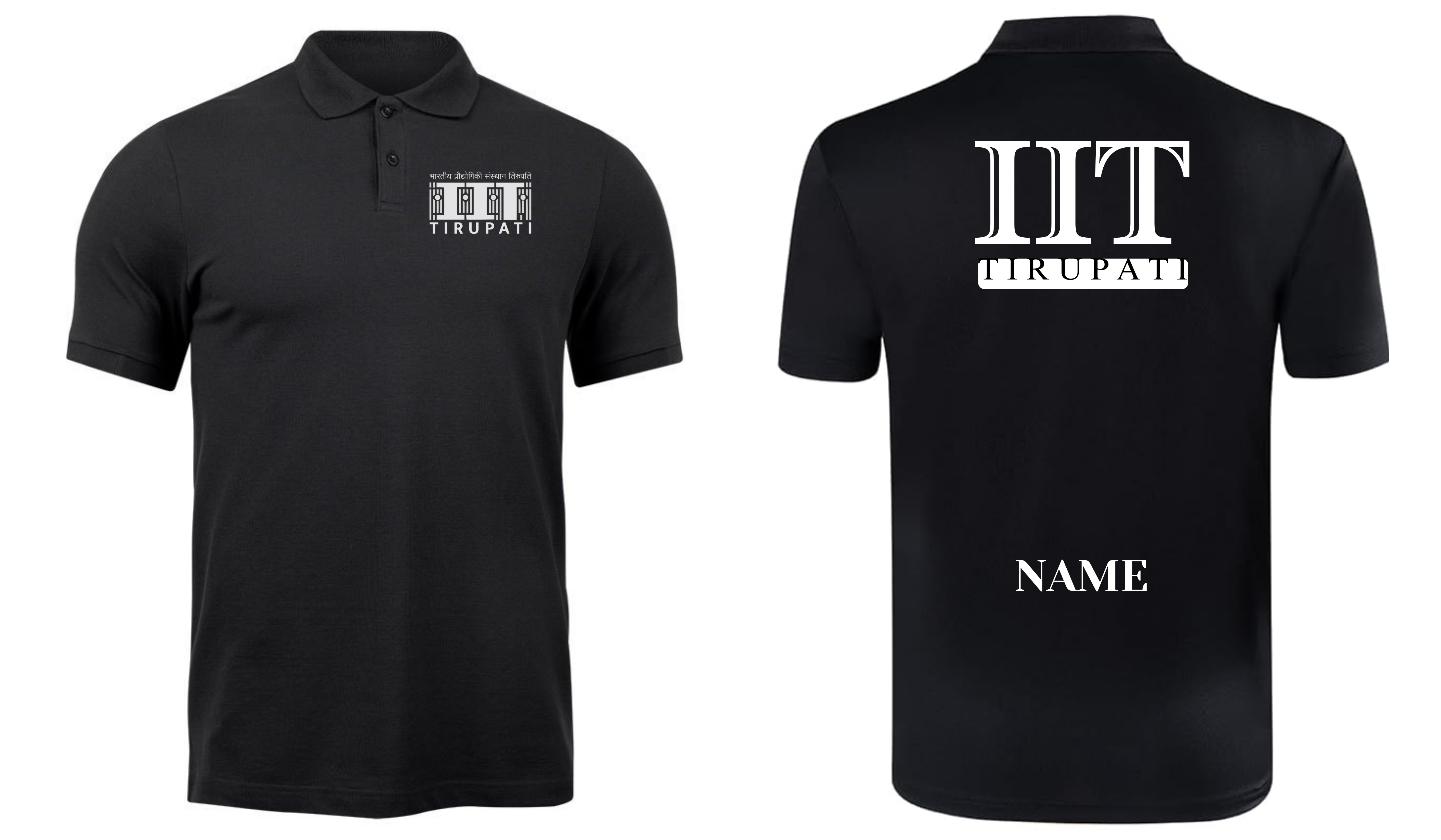 IIT TIRUPATI POLO T-SHIRT ITC Century handtooled Design ( Ak design )