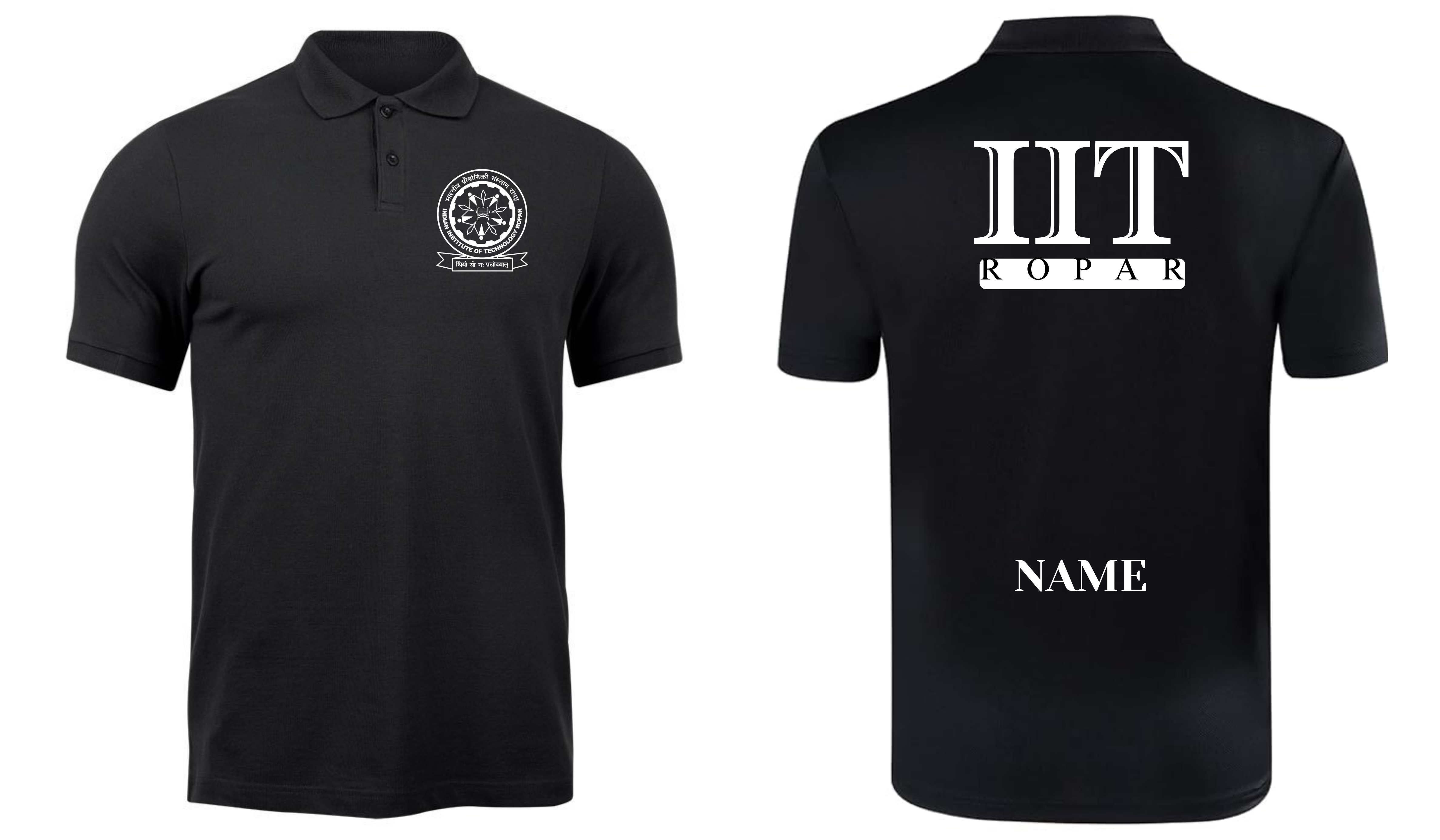 IIT ROPAR POLO T-SHIRT ITC Century Handtooled Design ( Ak design )