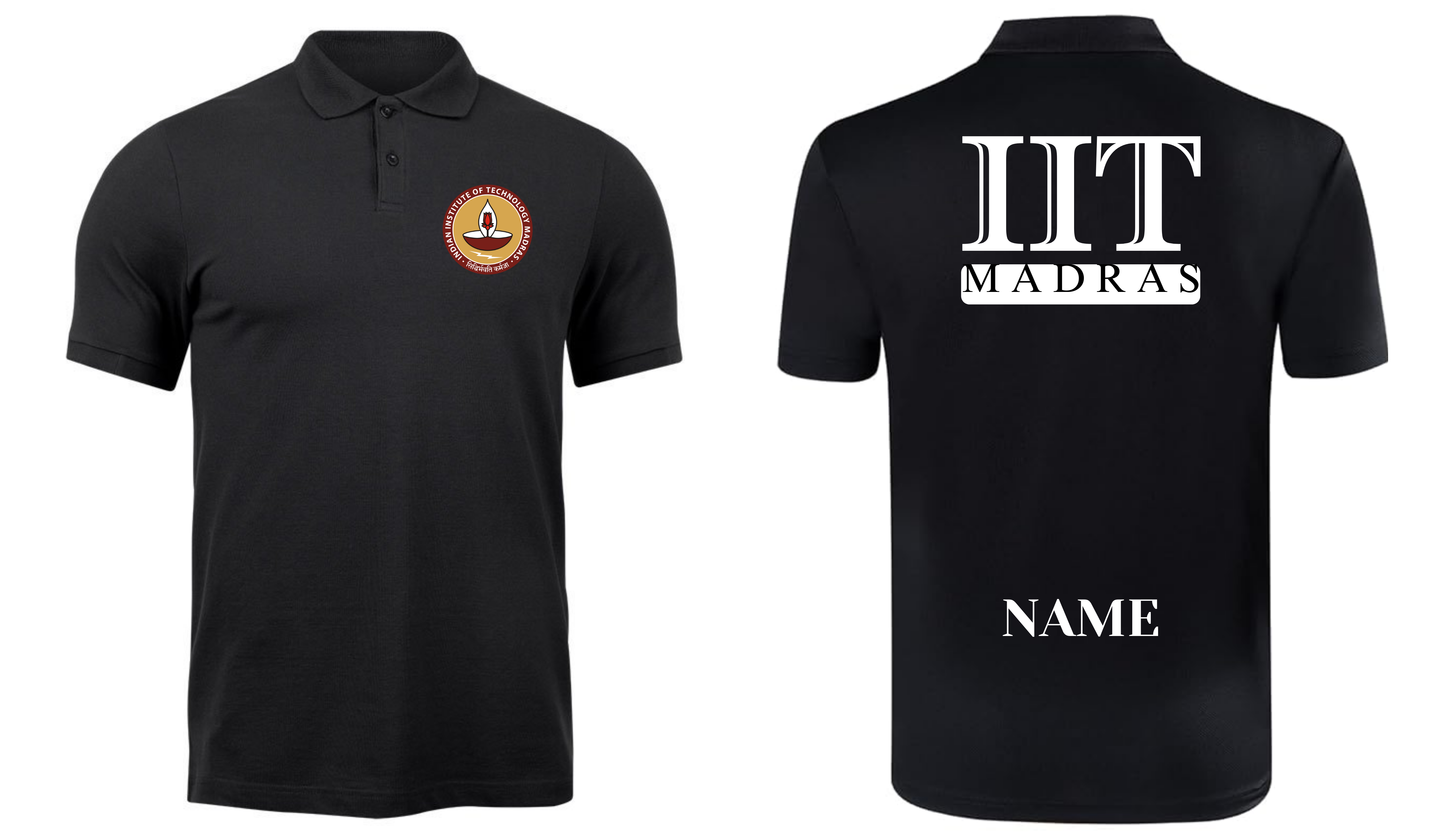 IIT MADRAS POLO T-SHIRT Bold Halftone Design ( Ak design )