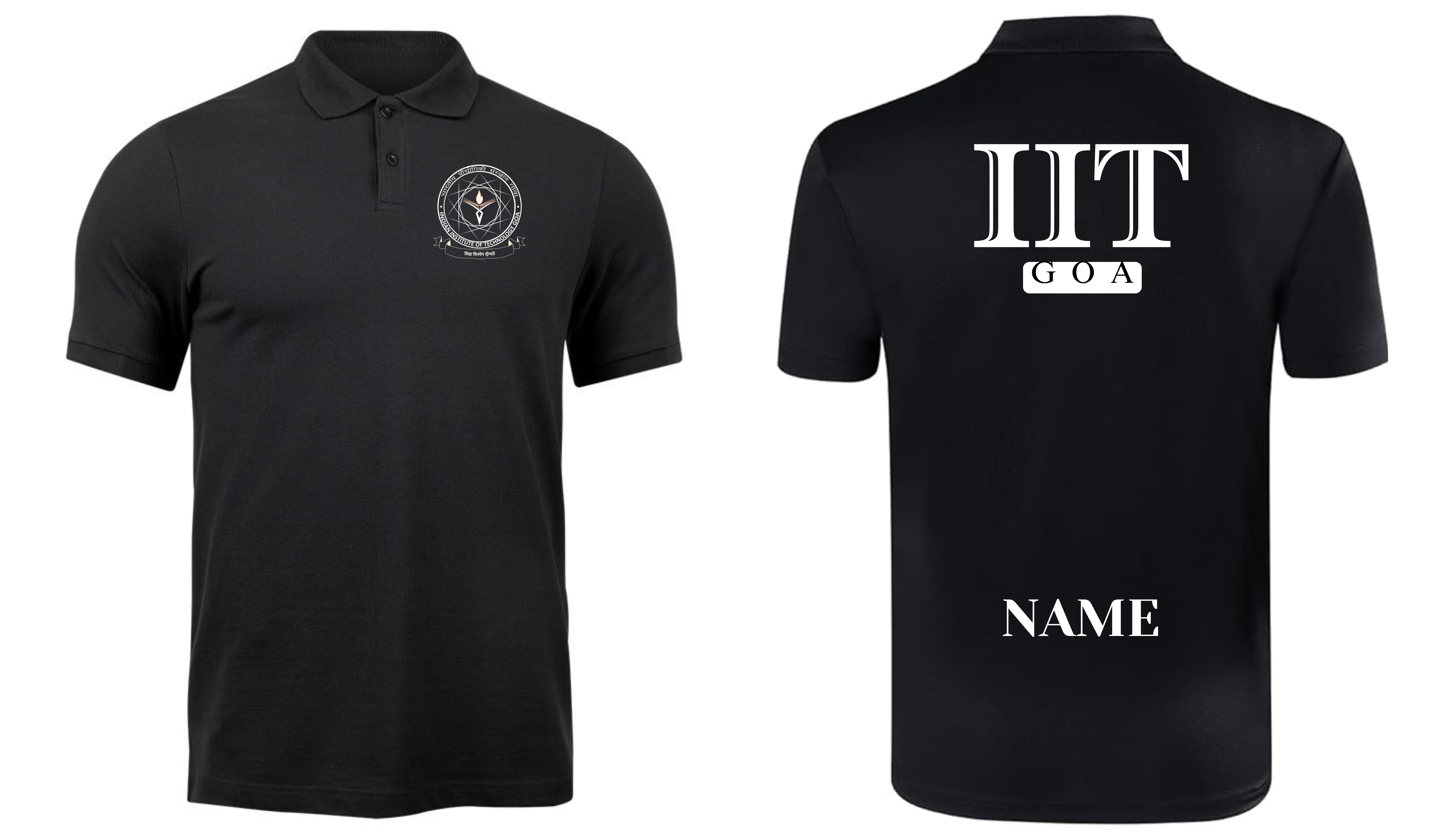IIT GOA POLO T-SHIRT ITC Century Handtooled Design ( Ak design )