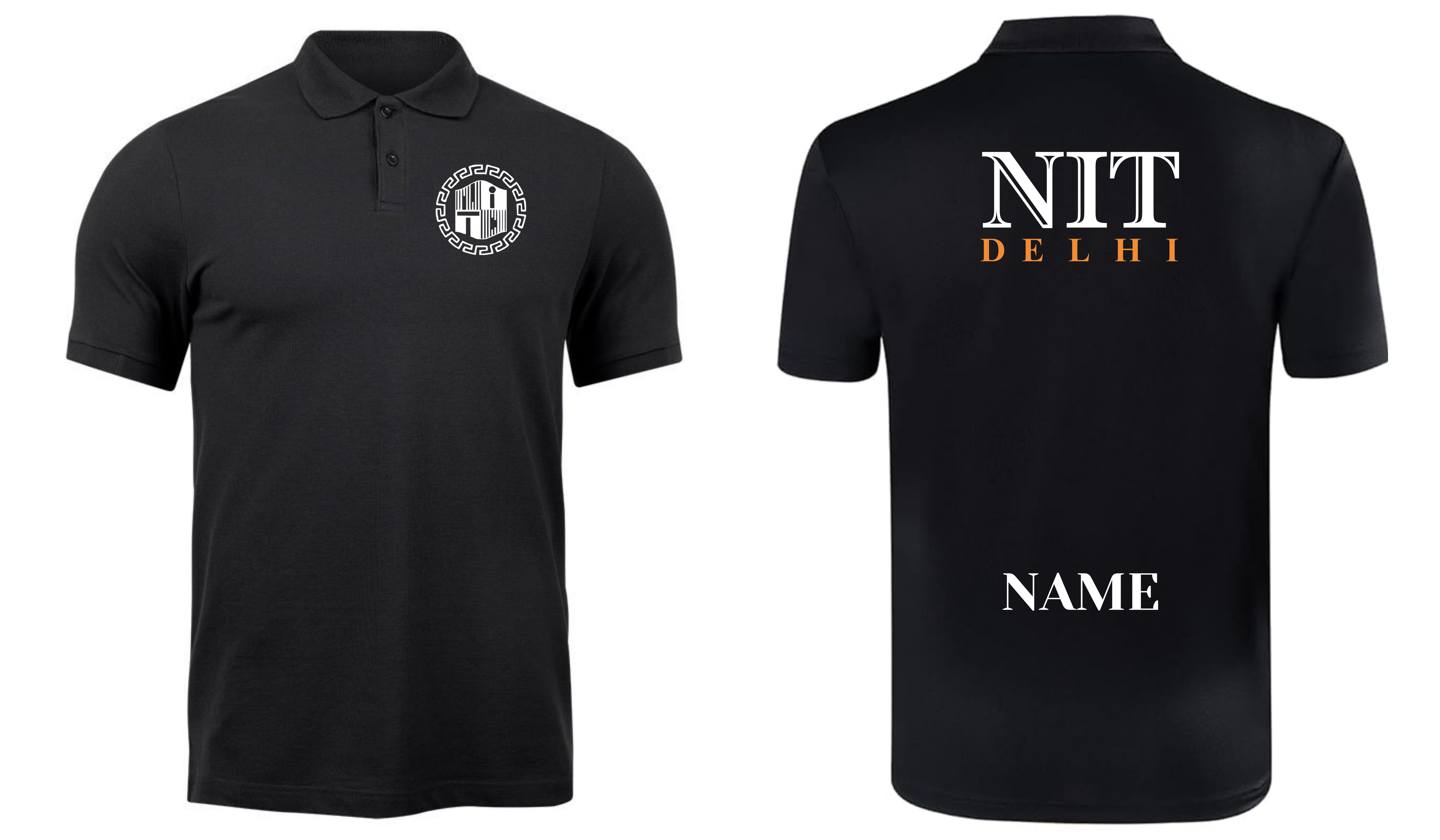 NIT DELHI POLO T-SHIRT ITC Century Handtooled Design ( Ak design )