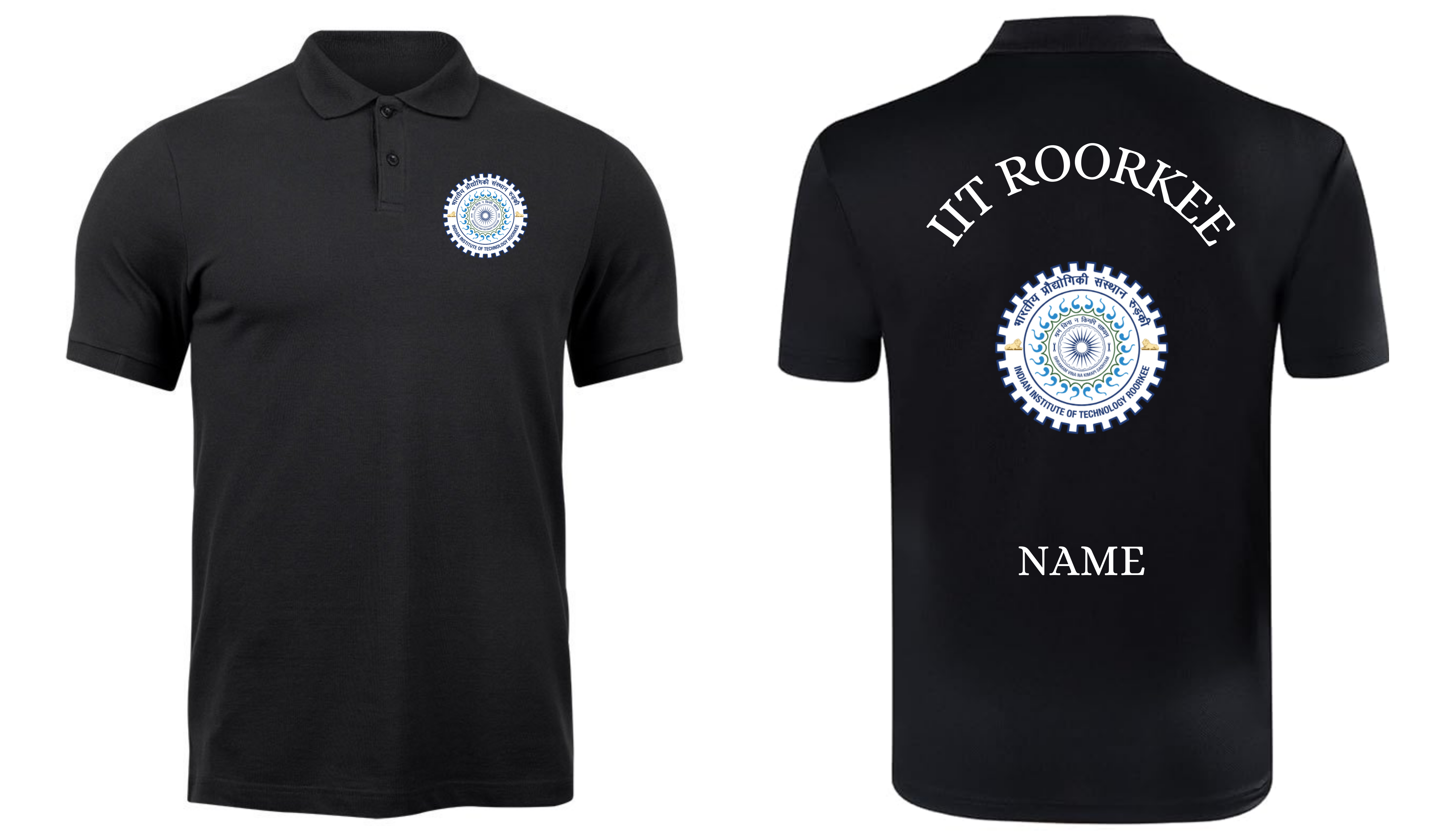 IIT Roorkee Polo T-SHIRT CLASSIC Design 1 ( CampusCart Design )