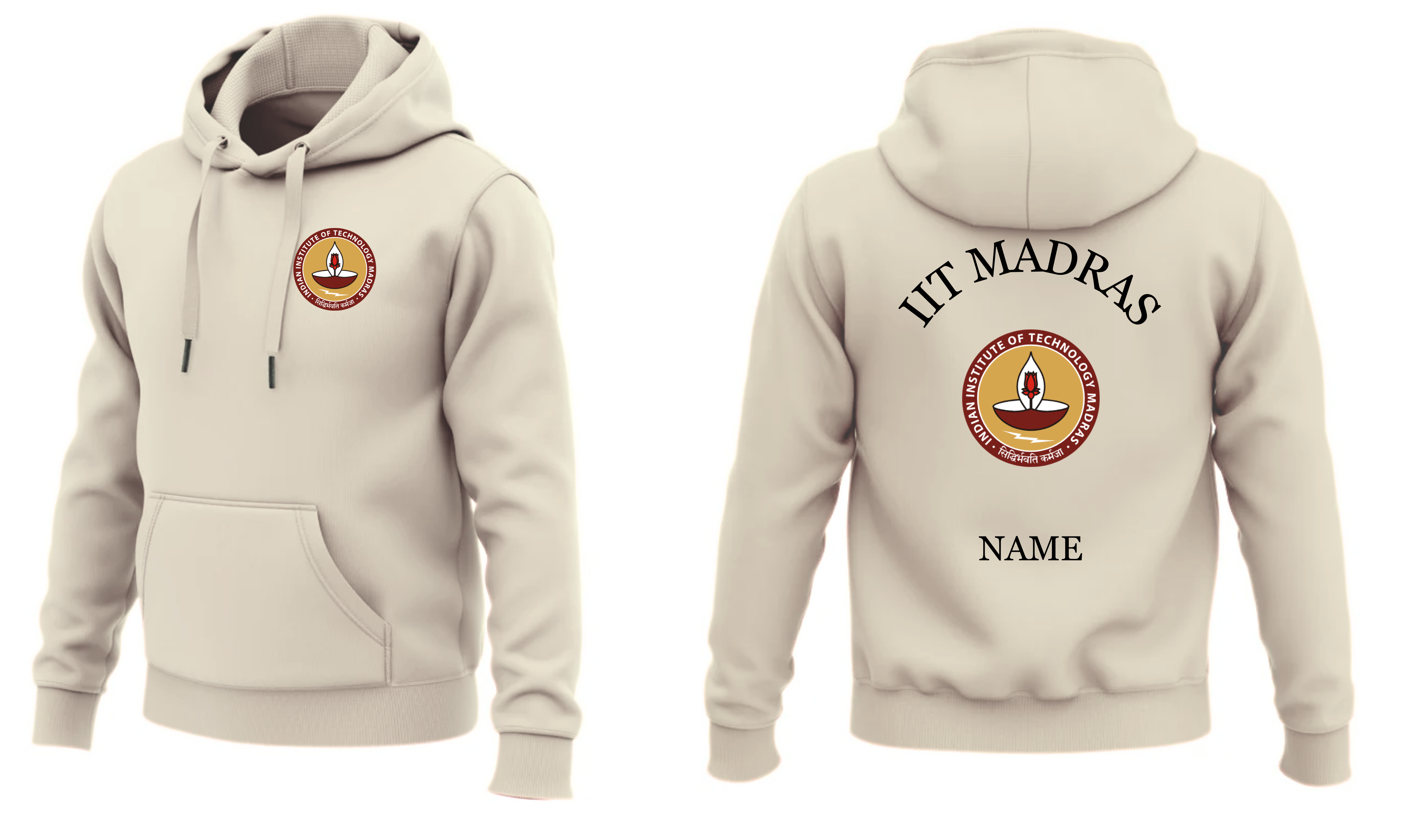 IIT MADRAS Hoodies Classic Design 1 ( Ak Design )
