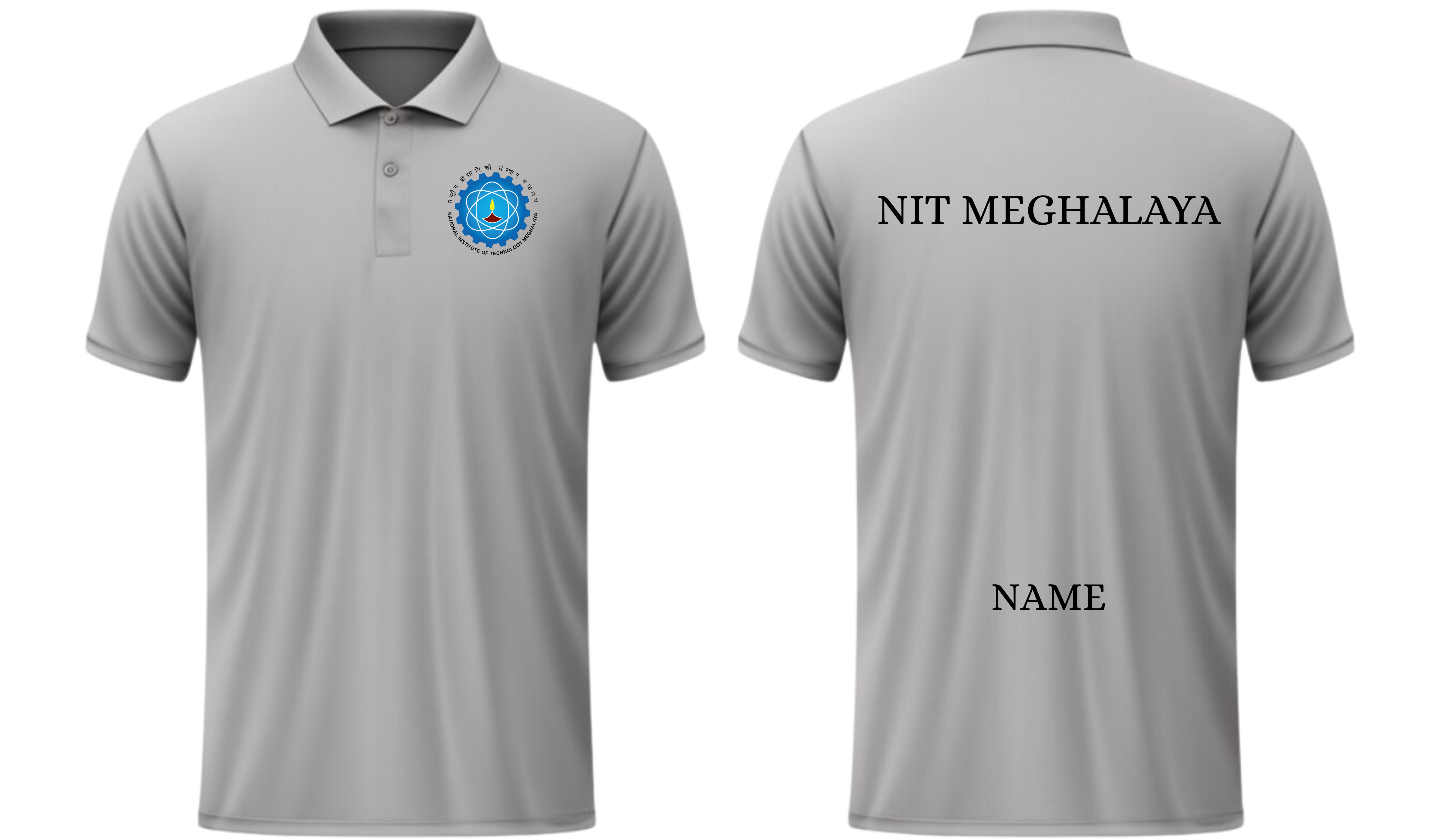 NIT Meghalaya POLO T-SHIRT Classic Design ( Ak design )