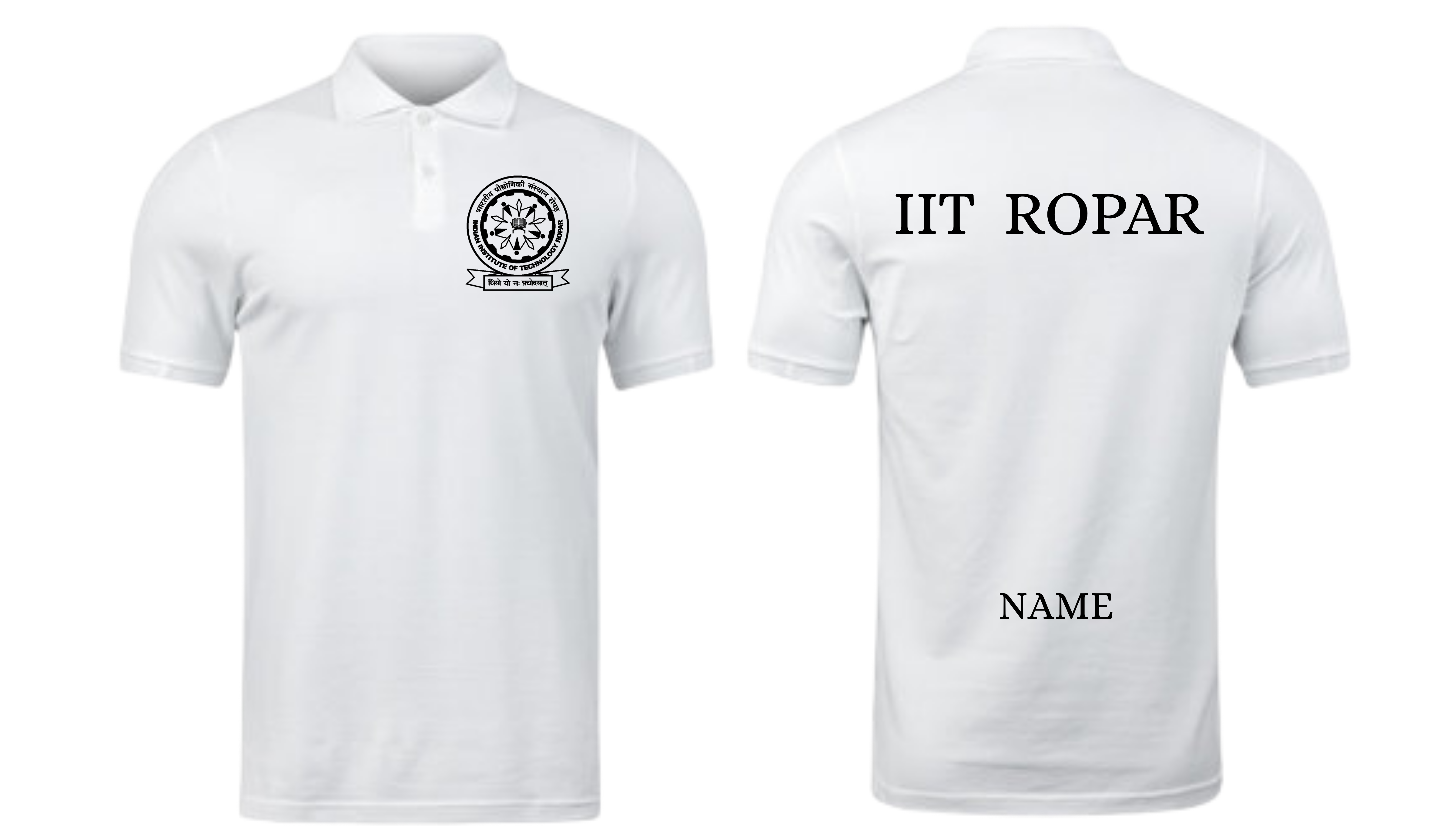 IIT ROPAR POLO T-SHIRT Classic Design ( Ak design )