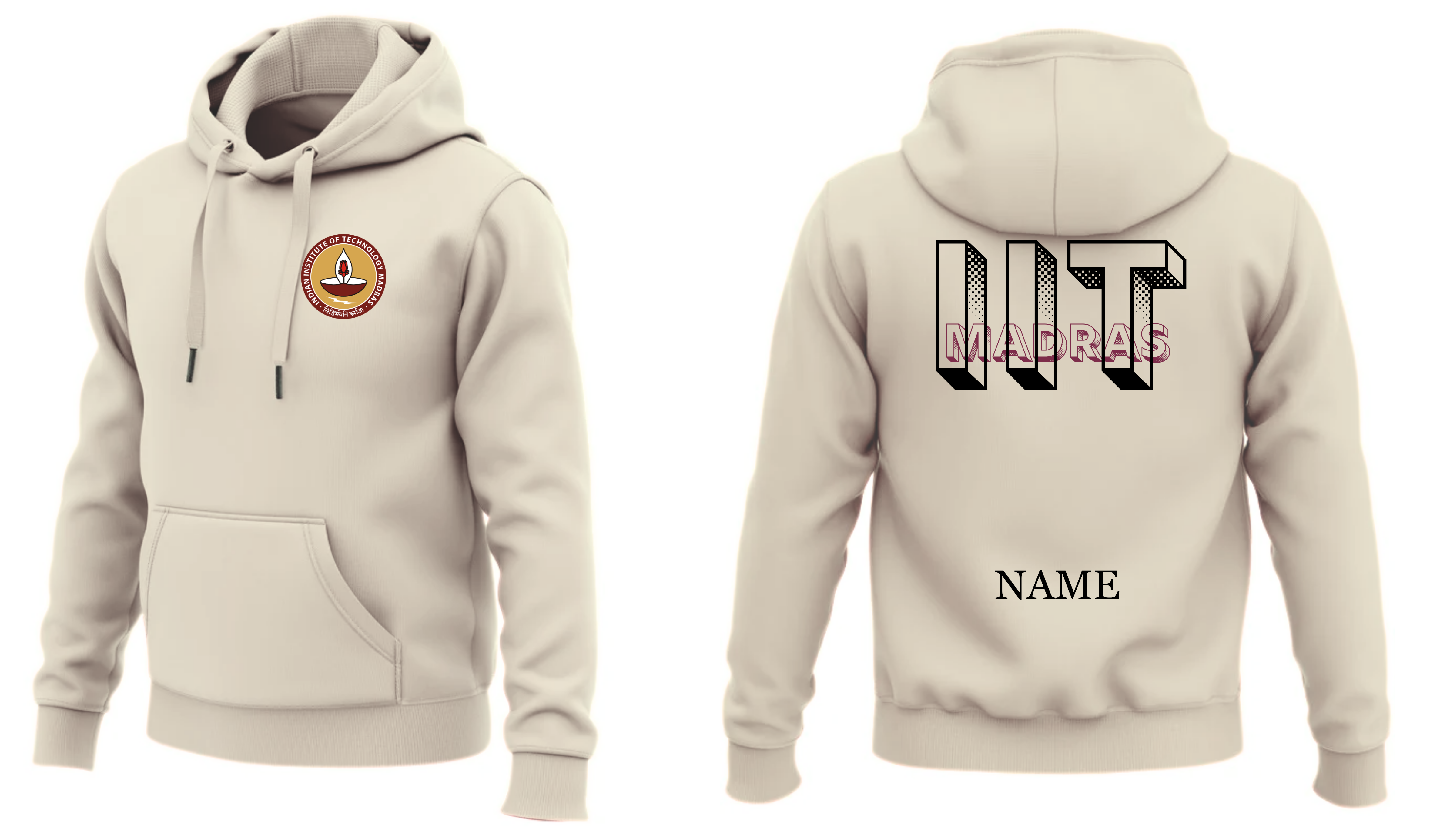 IIT MADRAS Hoodies Classic Design 4 ( Ak Design )
