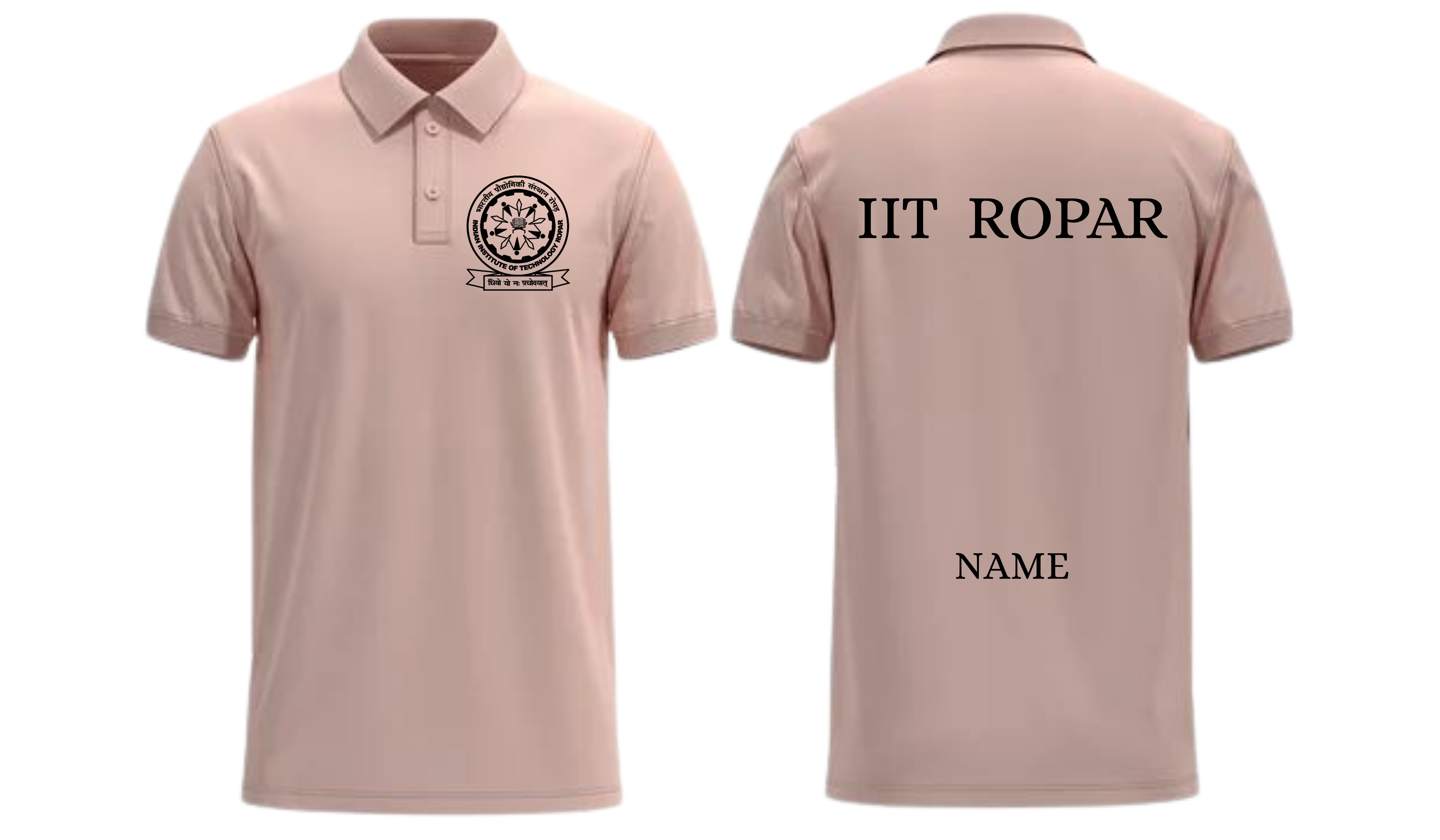 IIT ROPAR POLO T-SHIRT Classic Design ( Ak design )