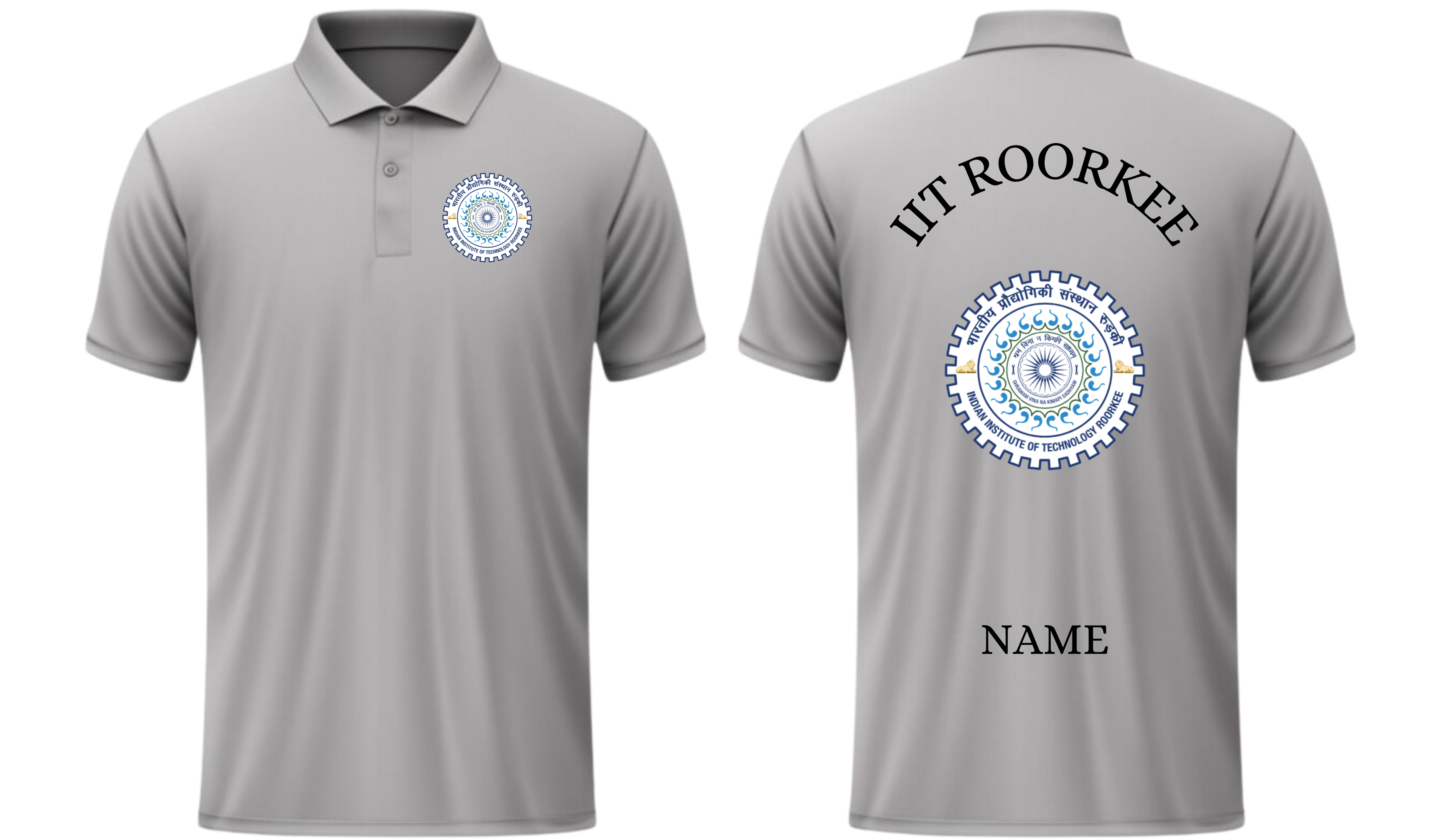 IIT Roorkee Polo T-SHIRT CLASSIC Design 1 ( CampusCart Design )