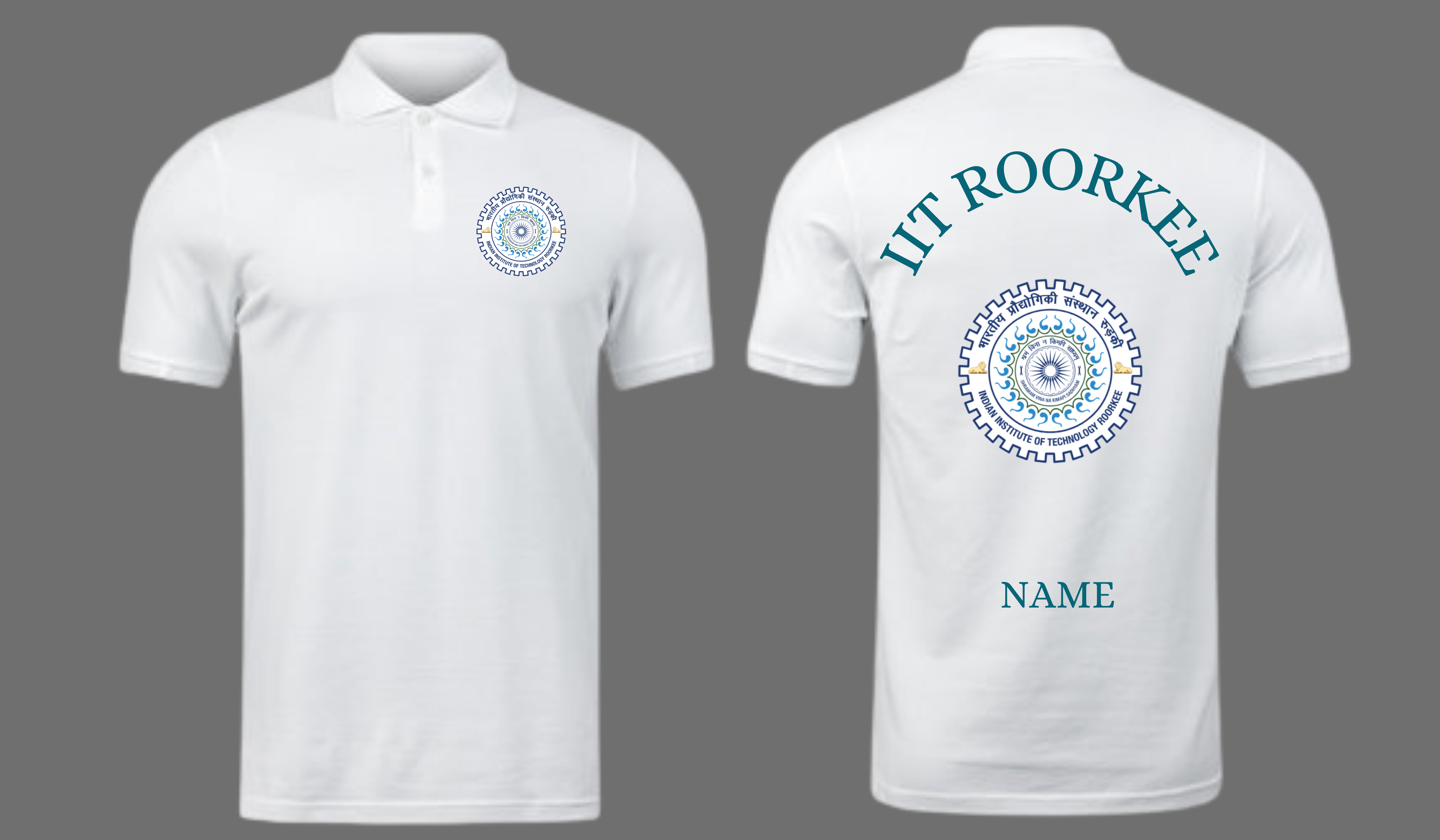 IIT Roorkee Polo T-SHIRT CLASSIC Design 1 ( CampusCart Design )