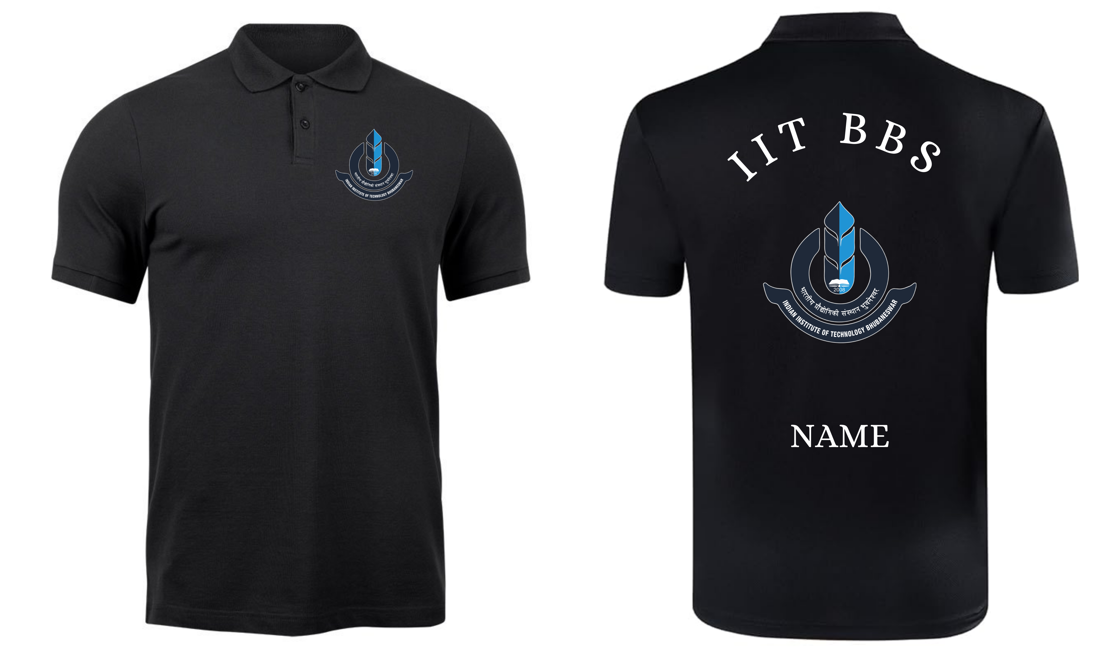 IIT Bhubaneswar POLO T-SHIRT Classic Design 1 ( Ak design )