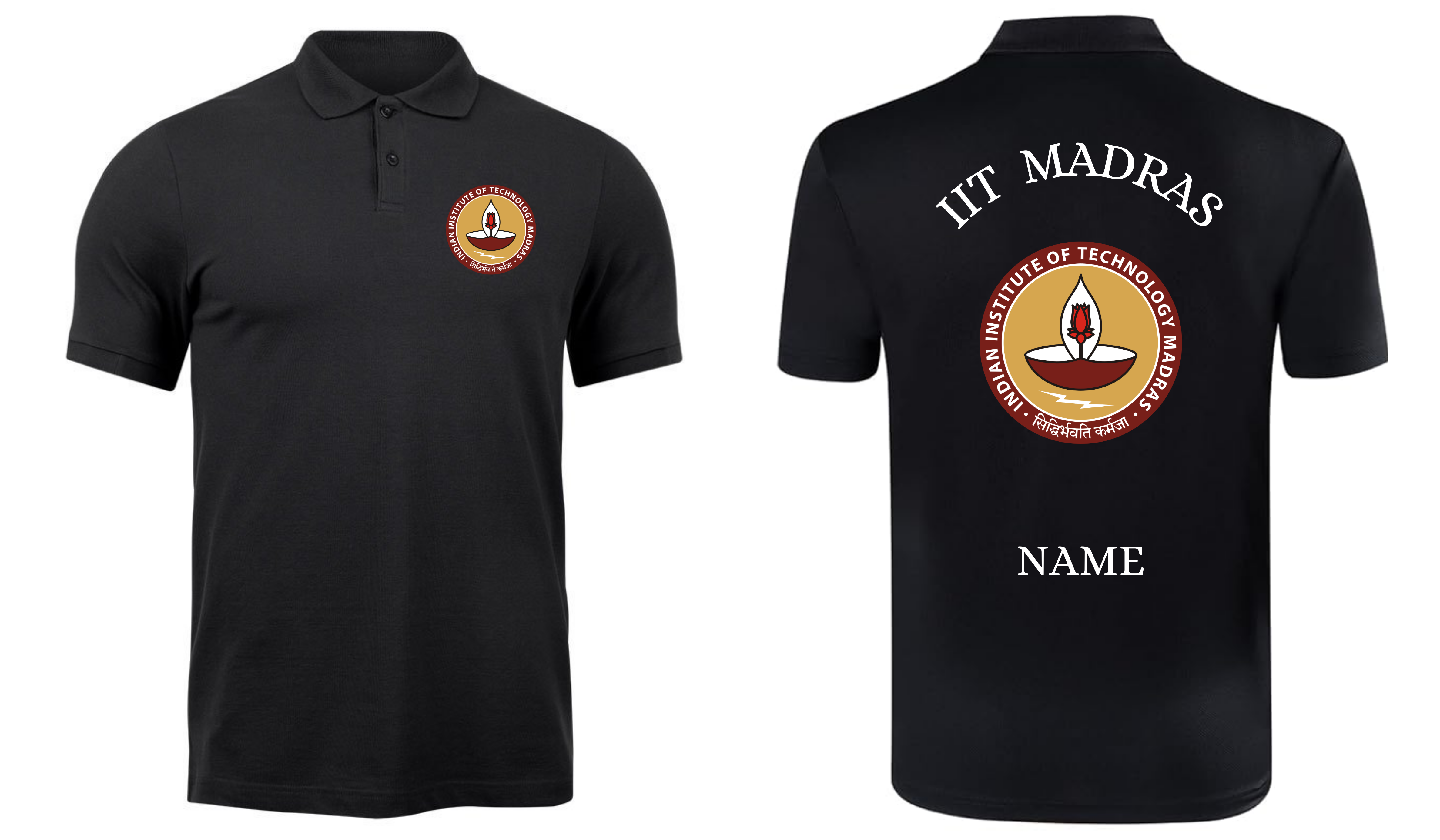 IIT MADRAS POLO T-SHIRT Classic Design 1 ( Ak design )