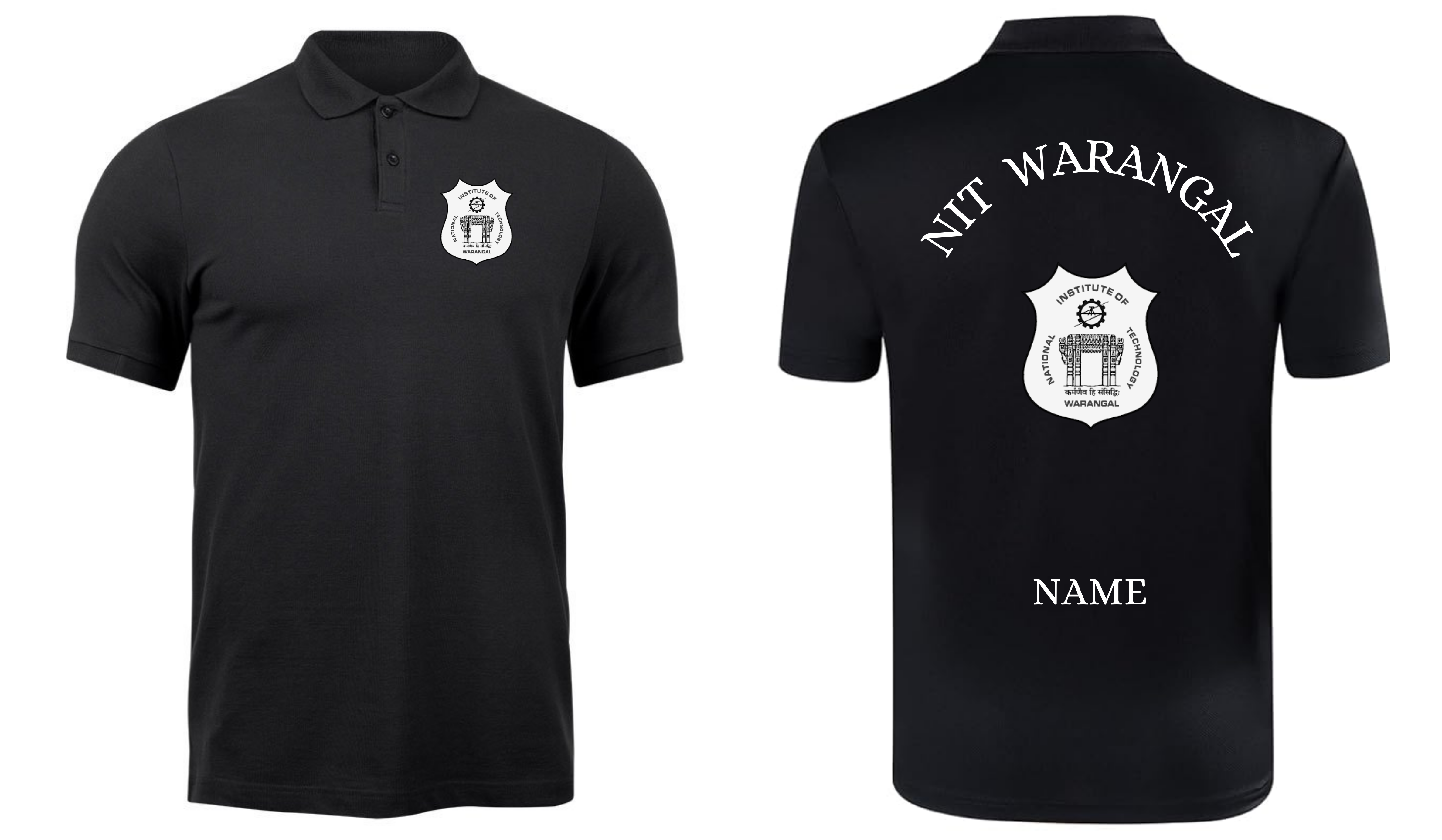 NIT Warangal POLO T-SHIRT Classic Design 1 ( Ak design )