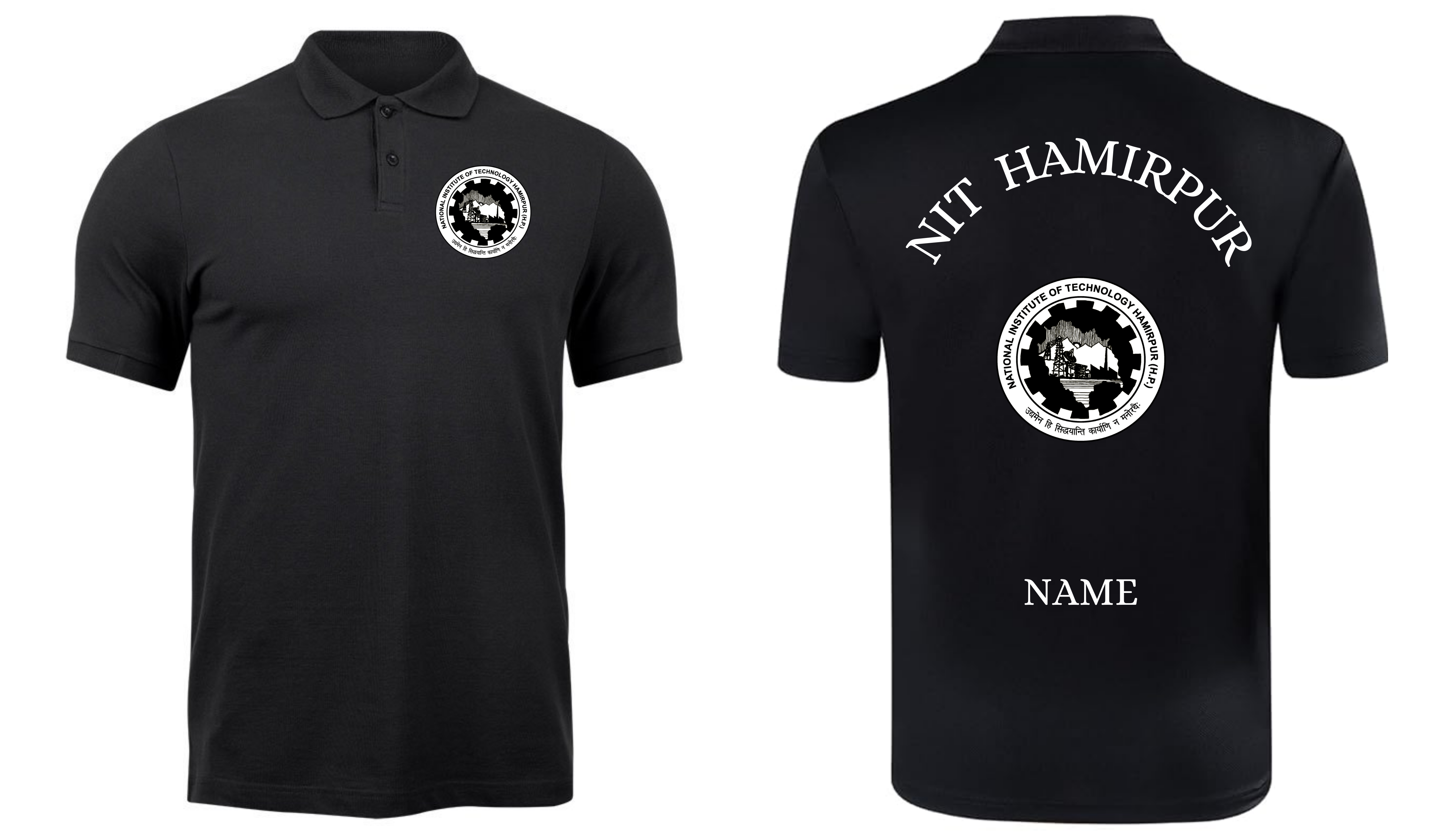 NIT Hamirpur POLO T-SHIRT Classic Design 1 ( Ak design )