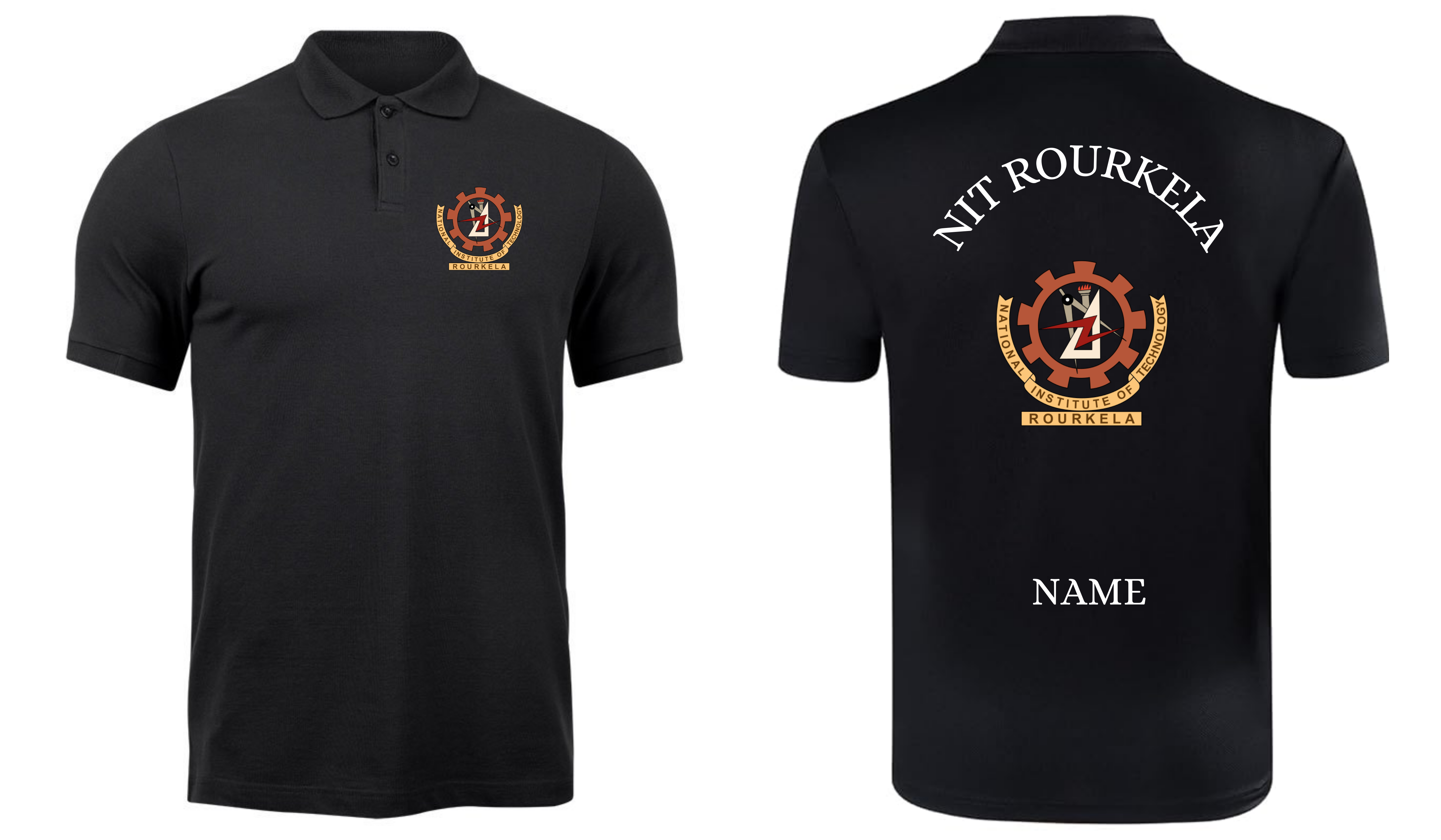 NIT ROURKELA POLO T-SHIRT Classic Design 1 ( Ak design )