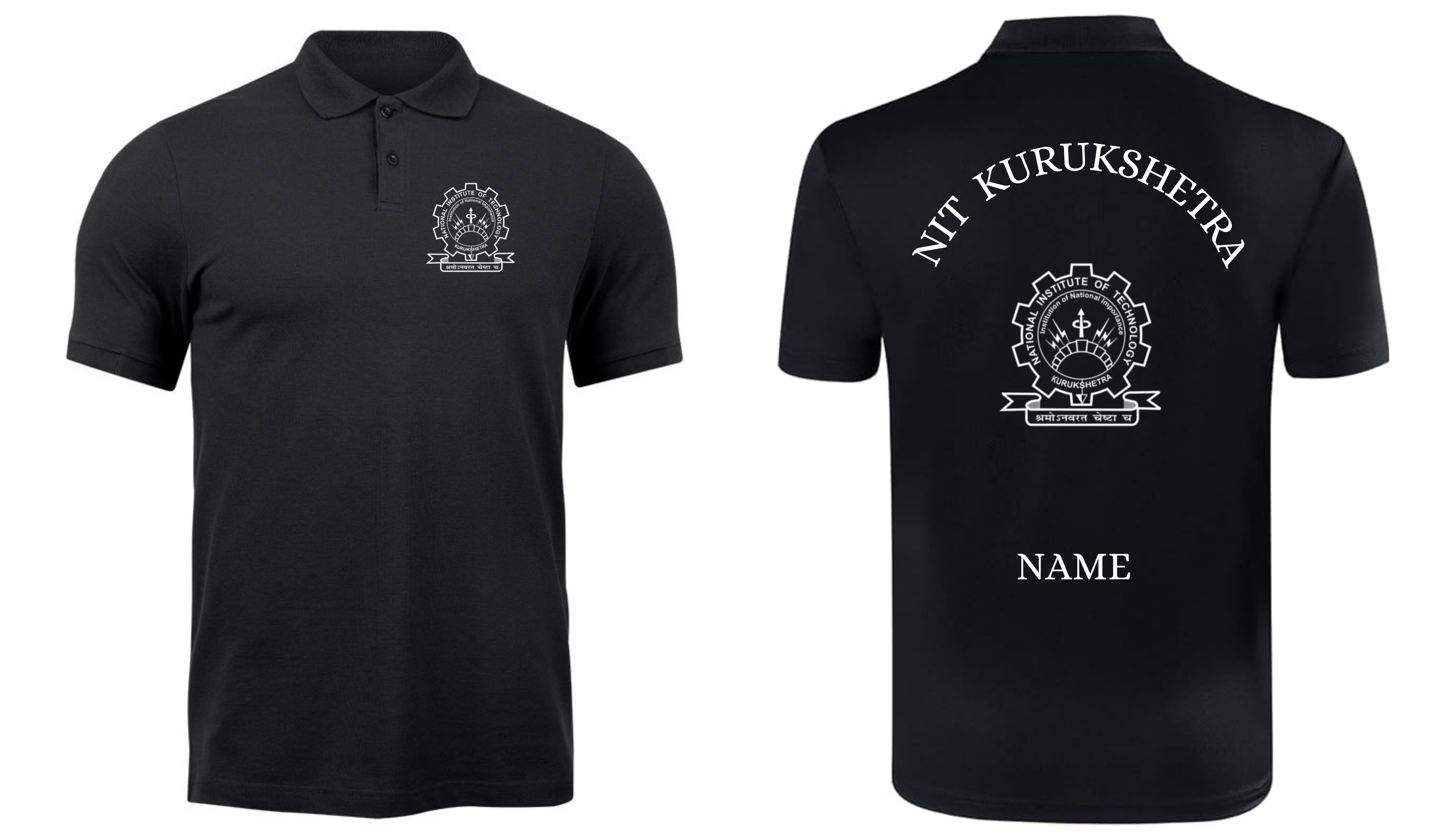NIT Kurukshetra POLO T-SHIRT Classic Design 1 ( Ak design )