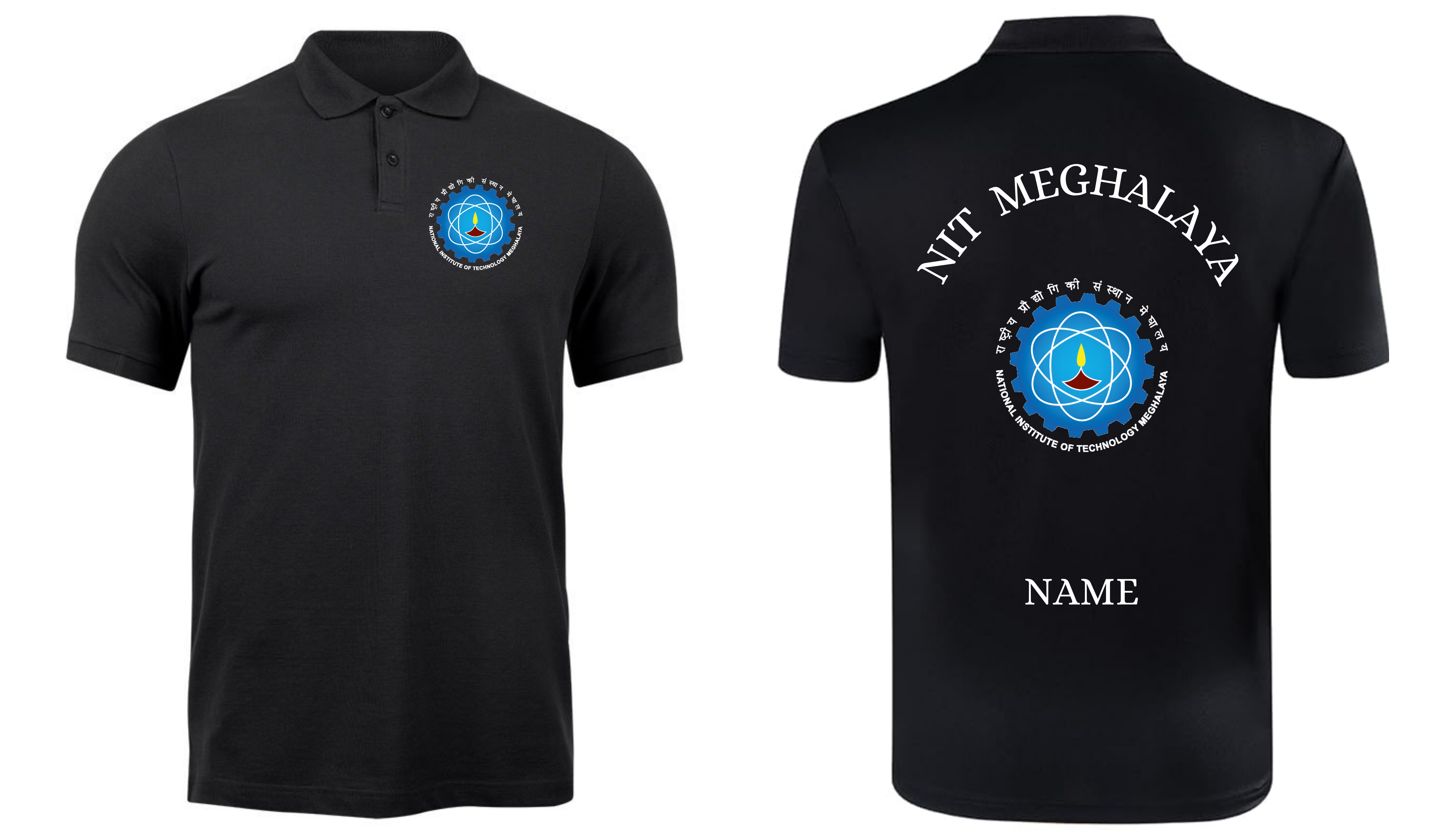 NIT Meghalaya POLO T-SHIRT Classic Design 1 ( Ak design )