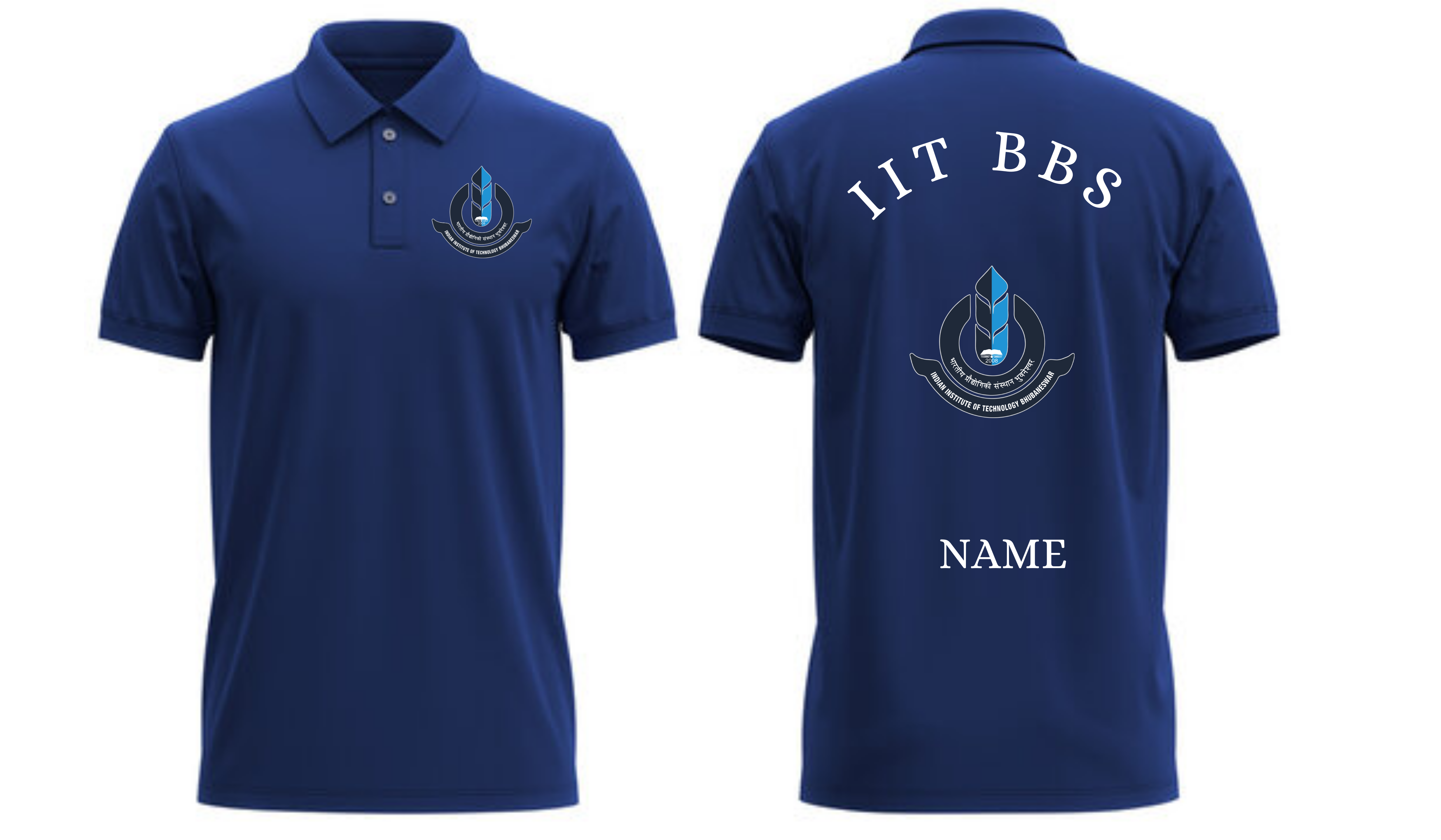 IIT Bhubaneswar POLO T-SHIRT Classic Design 1 ( Ak design )