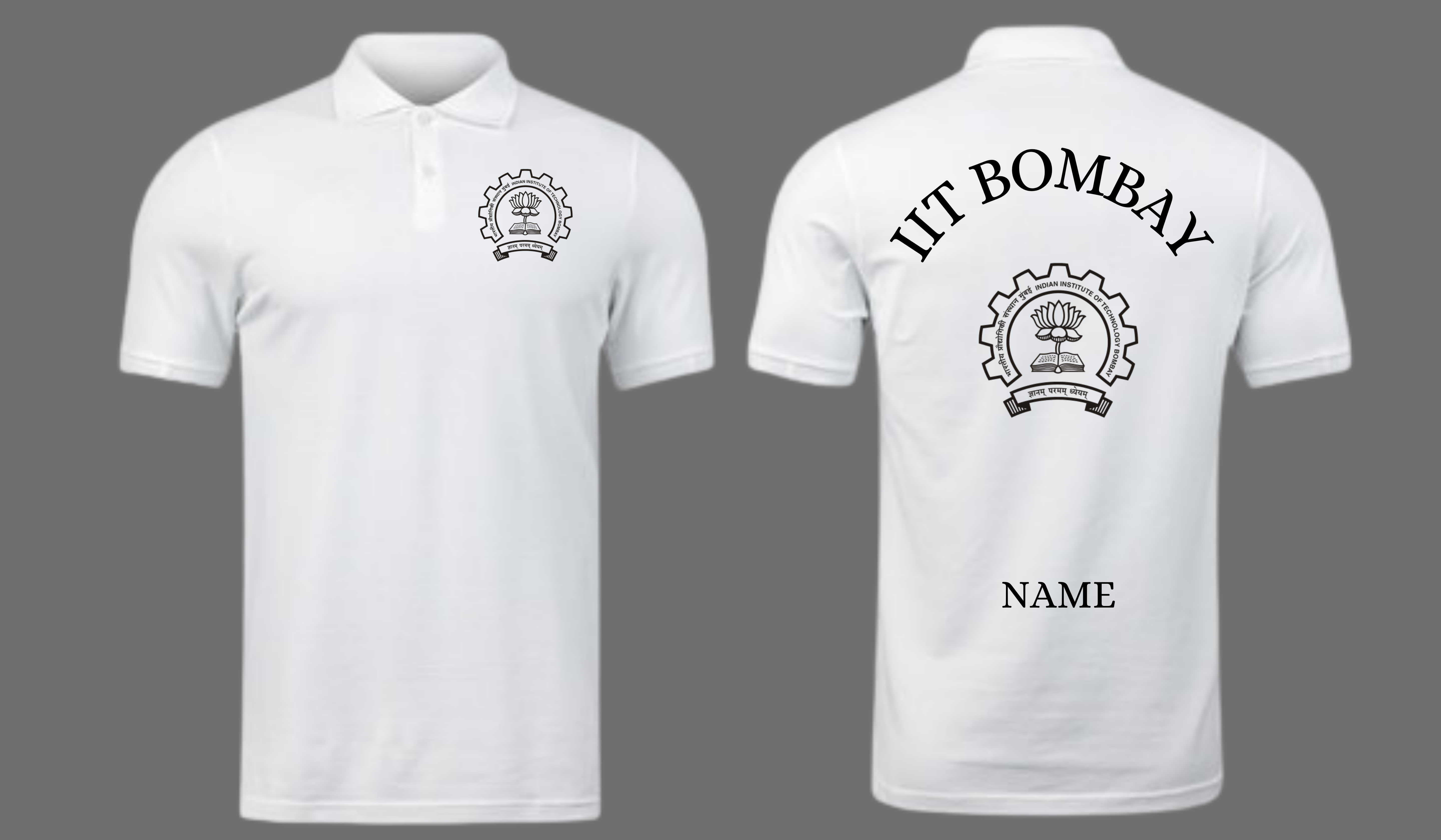 IIT BOMBAY Polo T-SHIRT Classic Design 1 ( CampusCart Design )